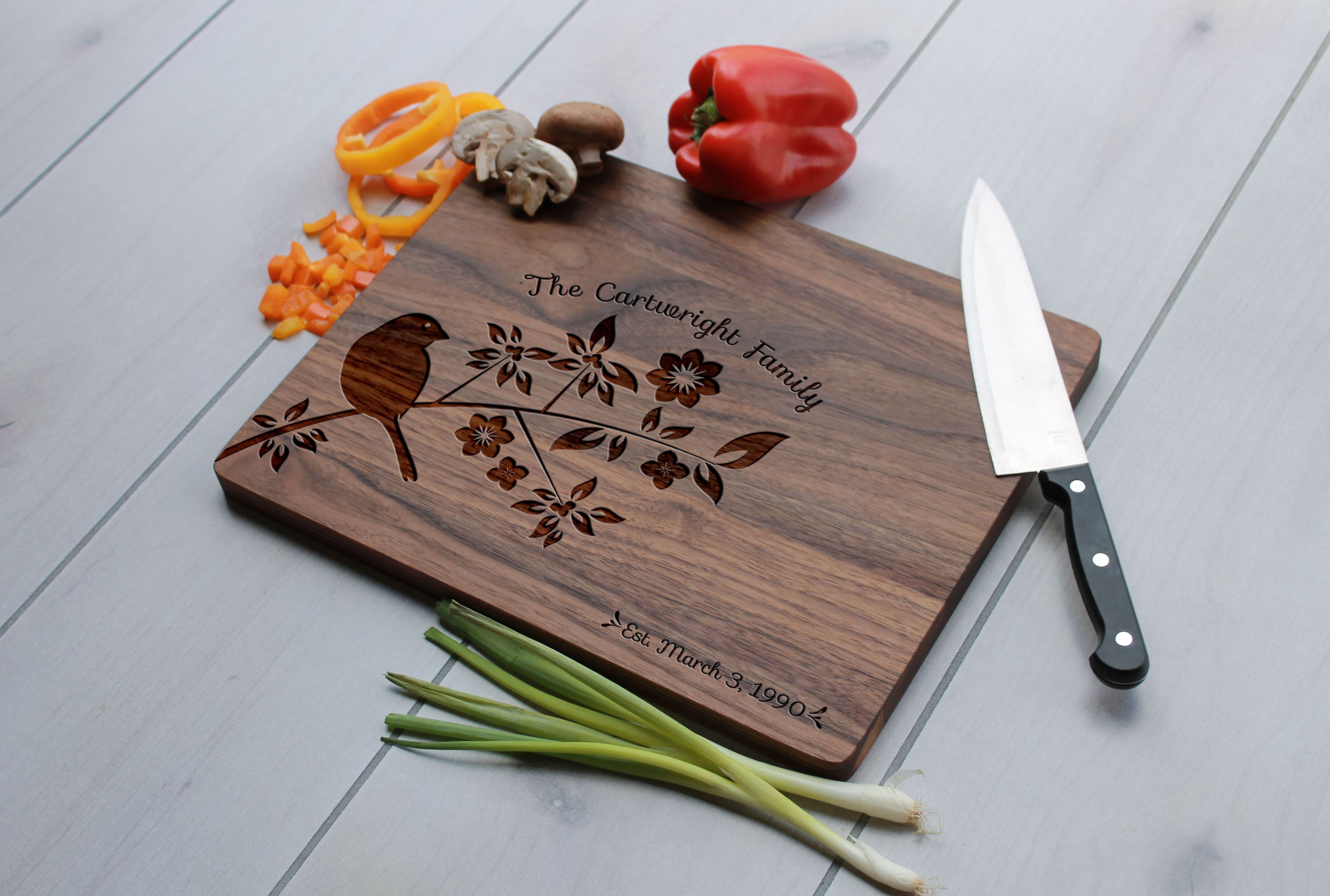 Personalized Cutting Board, Engraved Cutting Board, Custom Wedding Gift – Cb-Wal-Cartwright Family