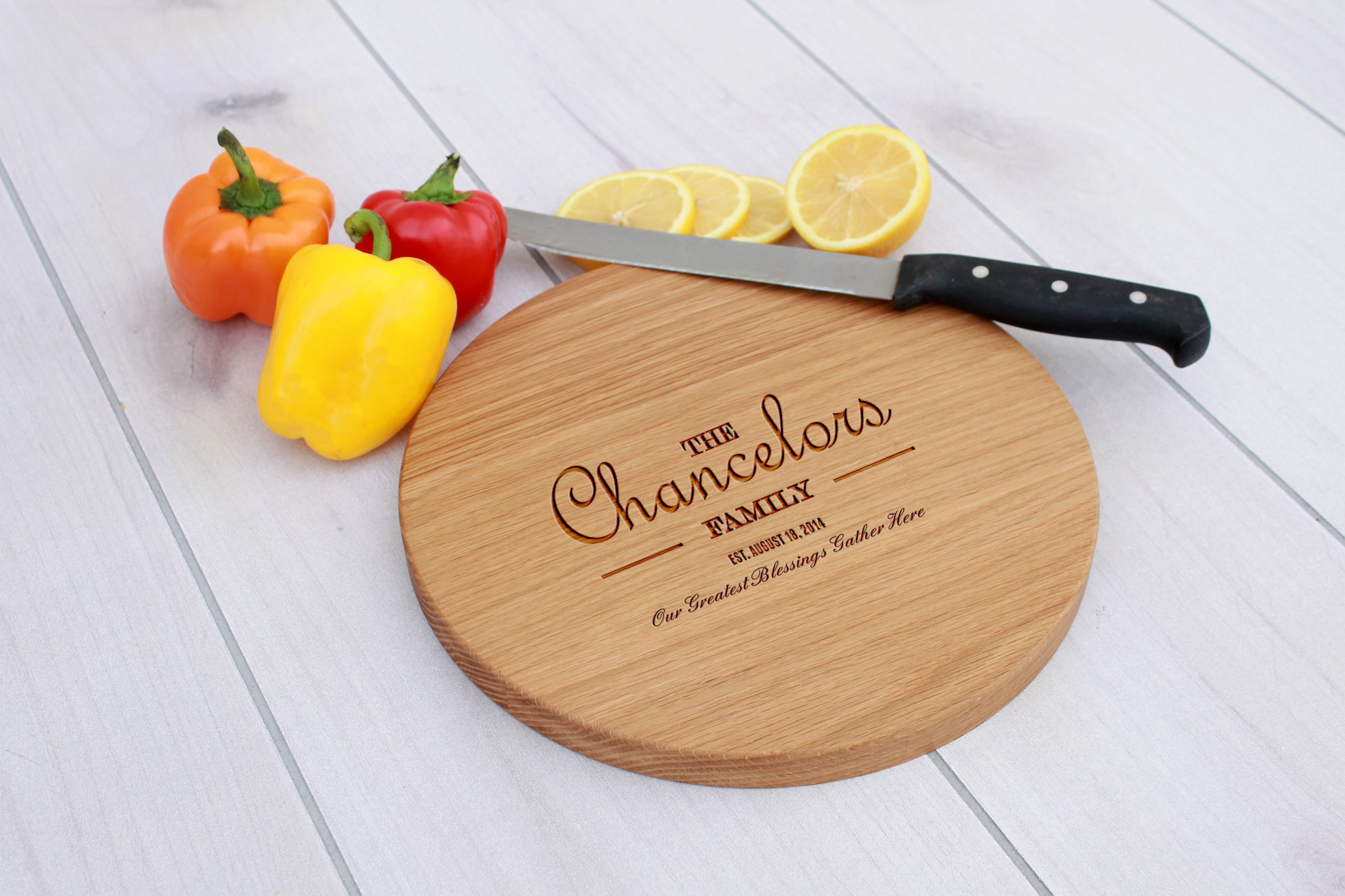 Personalized Cutting Board, Engraved Cutting Board, Custom Wedding Gift – Cbr-Wo-Chancelors