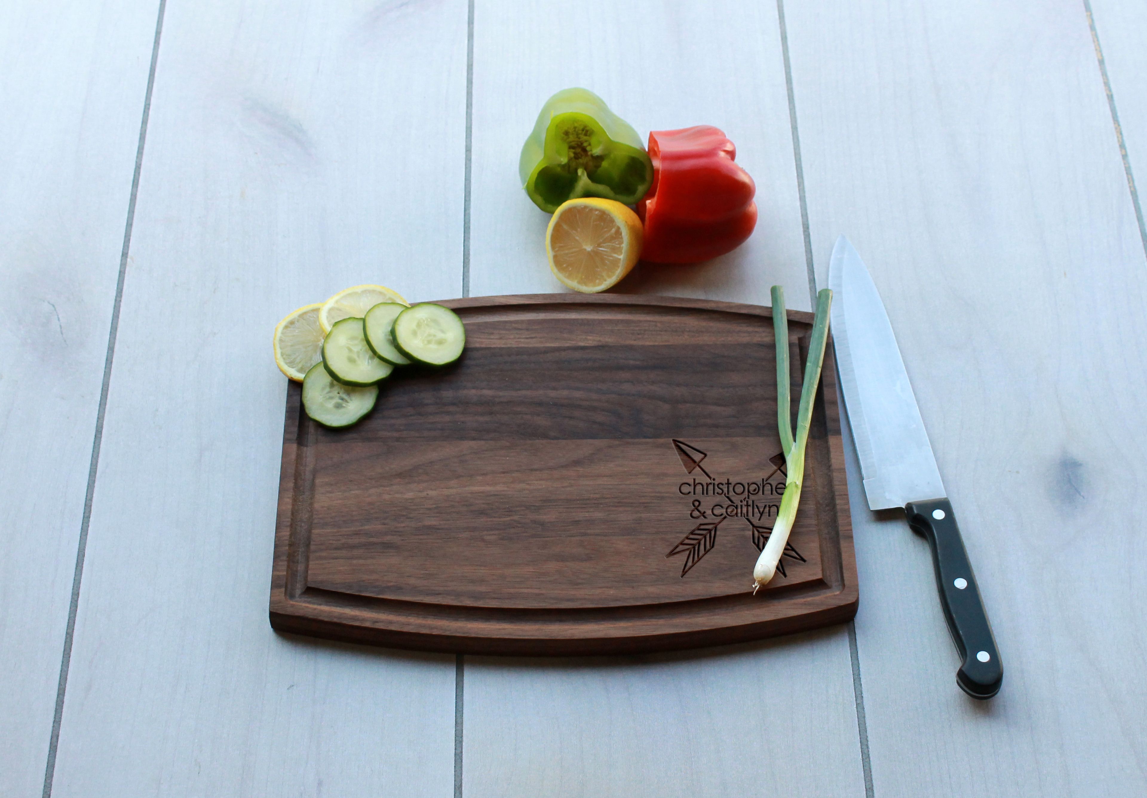 Personalized Cutting Board, Engraved Cutting Board, Custom Wedding Gift – Cba-Wal-Christophercaitlyn