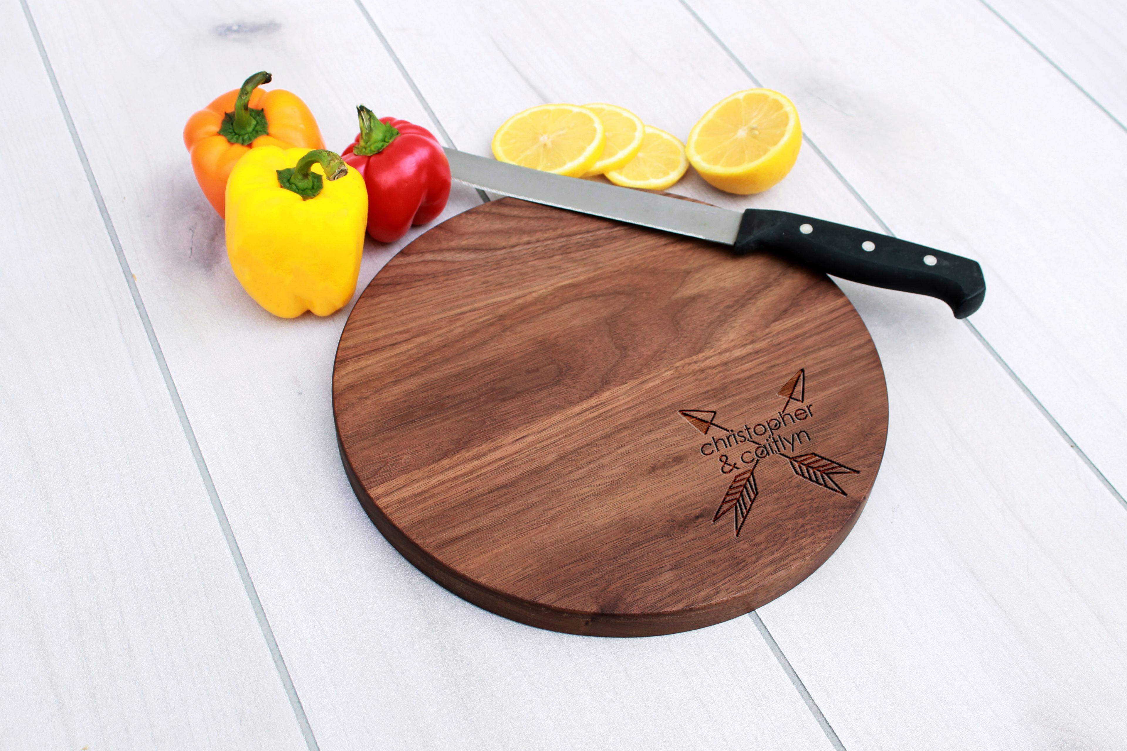 Personalized Cutting Board, Engraved Cutting Board, Custom Wedding Gift – Cbr-Wal-Christophercaitlyn