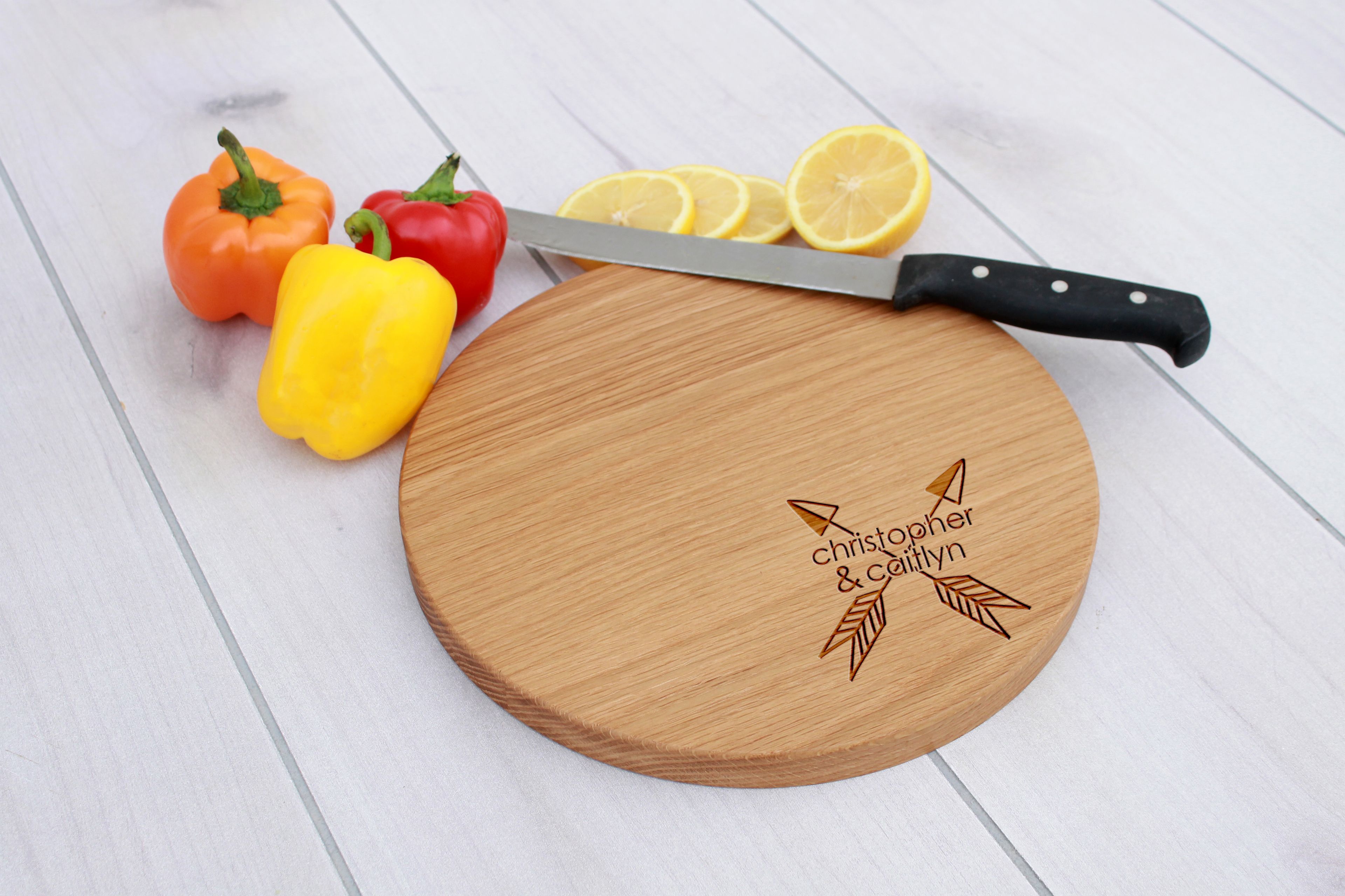 Personalized Cutting Board, Engraved Cutting Board, Custom Wedding Gift – Cbr-Wo-Christopher Caitlyn