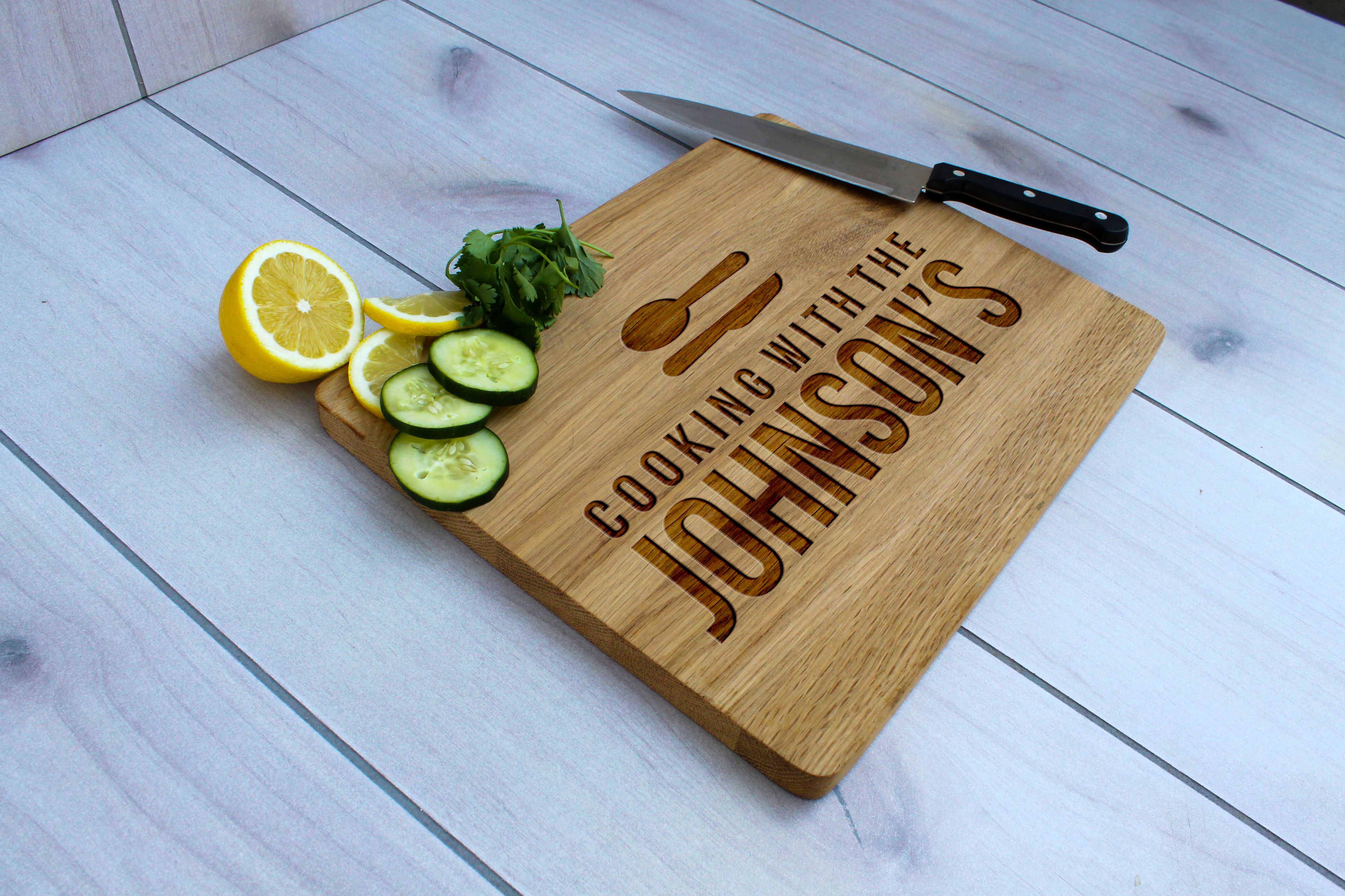 Personalized Cutting Board, Cutting Board, Wedding Gift – Cb-Wo-Cooking With The Johnsons Family