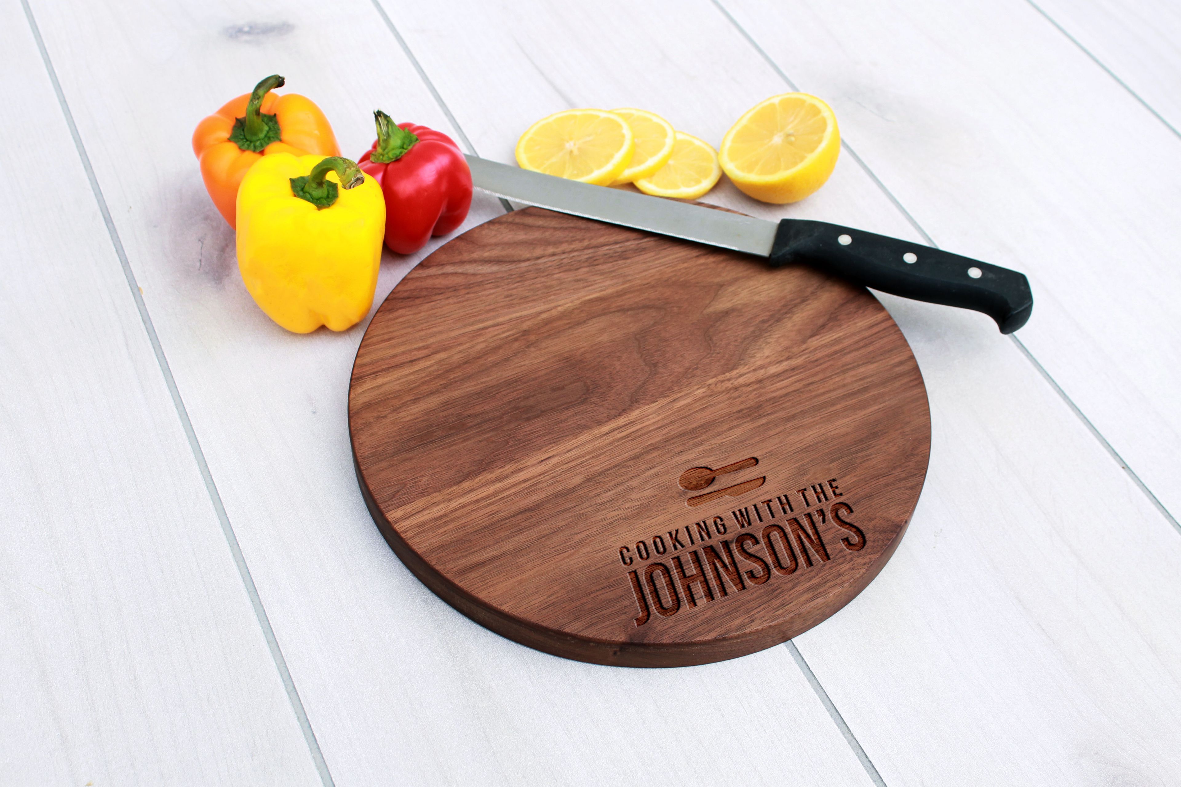 Personalized Cutting Board, Cutting Board, Wedding Gift – Cbr-Wal-Cooking With The Johnsons Family