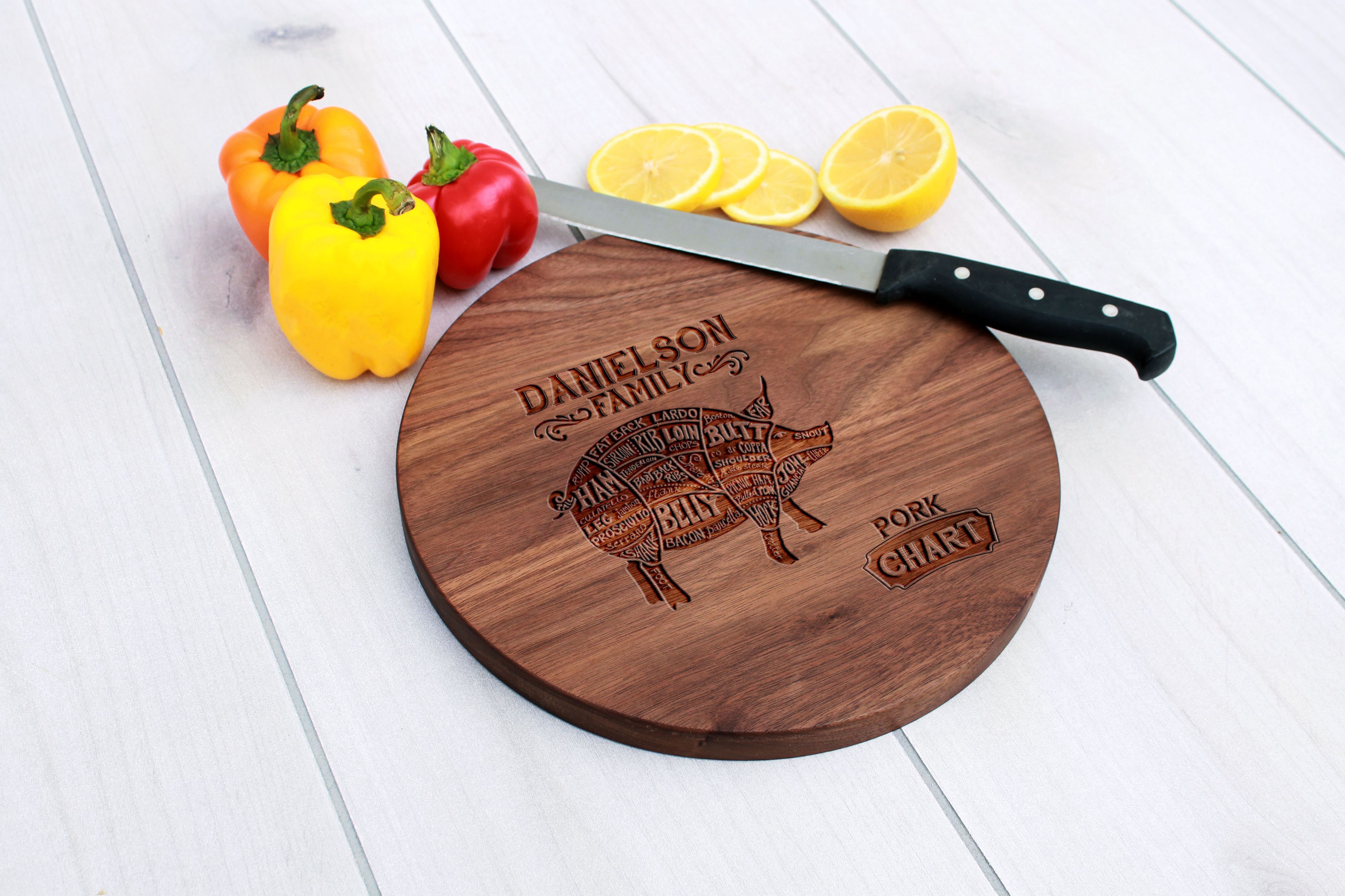 Personalized Cutting Board, Cutting Board, Wedding Gift – Cbr-Wal-Danielsonfamilyporkchart