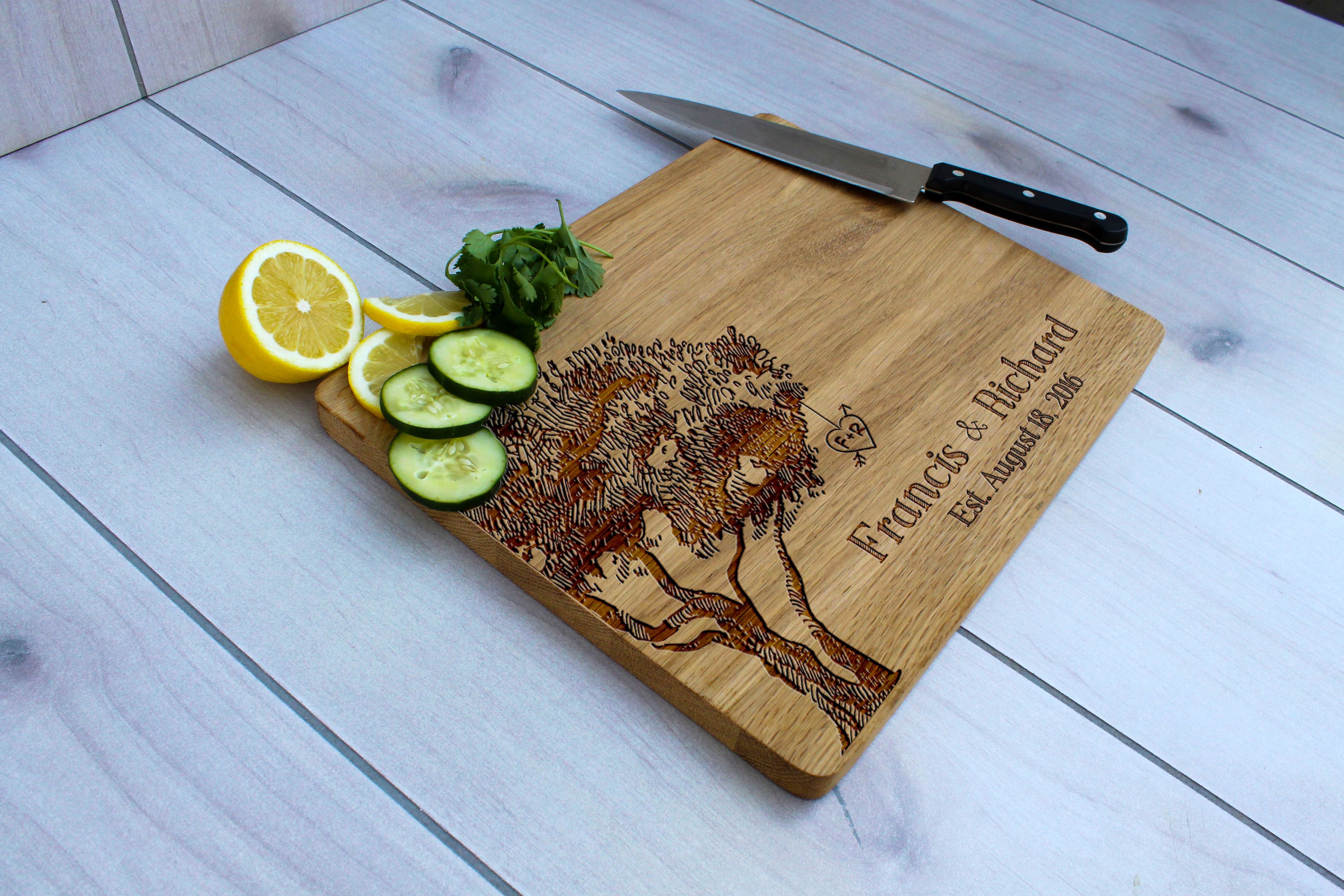 Personalized Cutting Board, Engraved Cutting Board, Custom Wedding Gift – Cb-Wo-Francis & Richard