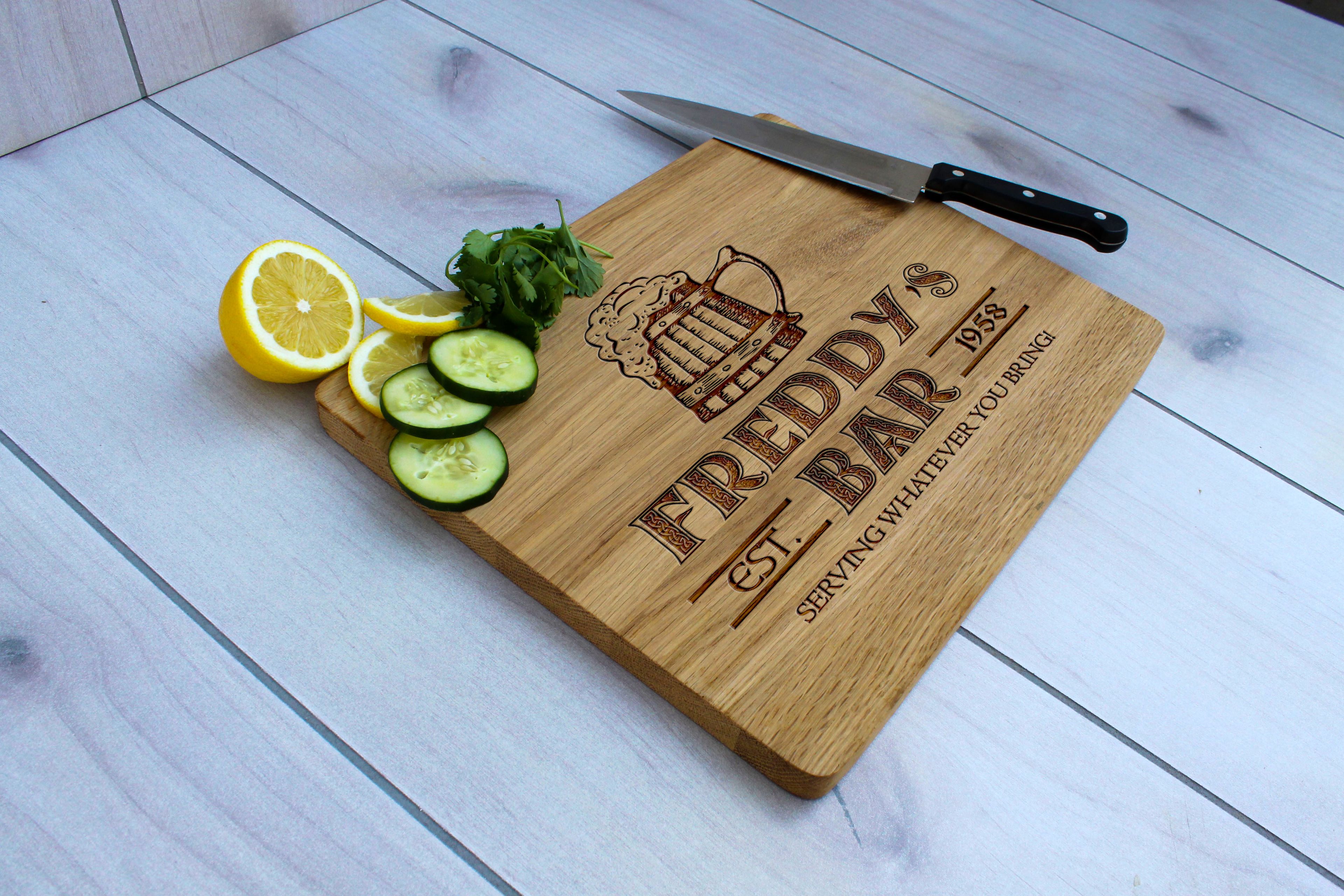 Personalized Cutting Board, Engraved Cutting Board, Custom Wedding Gift – Cb-Wo-Freddy's Bar
