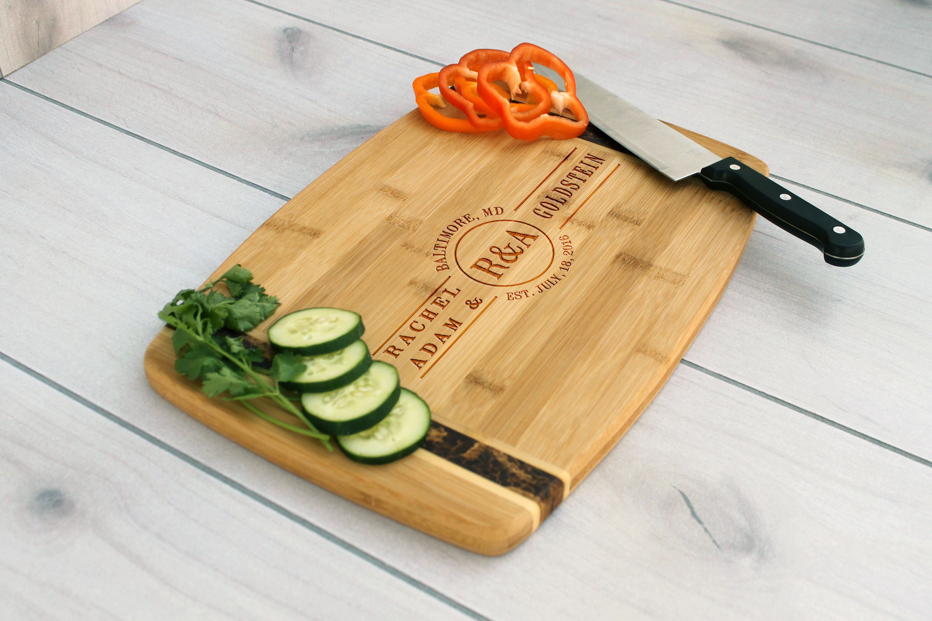 Personalized Cutting Board, Engraved Cutting Board, Custom Wedding Gift – Cb-Bamm-Goldstein