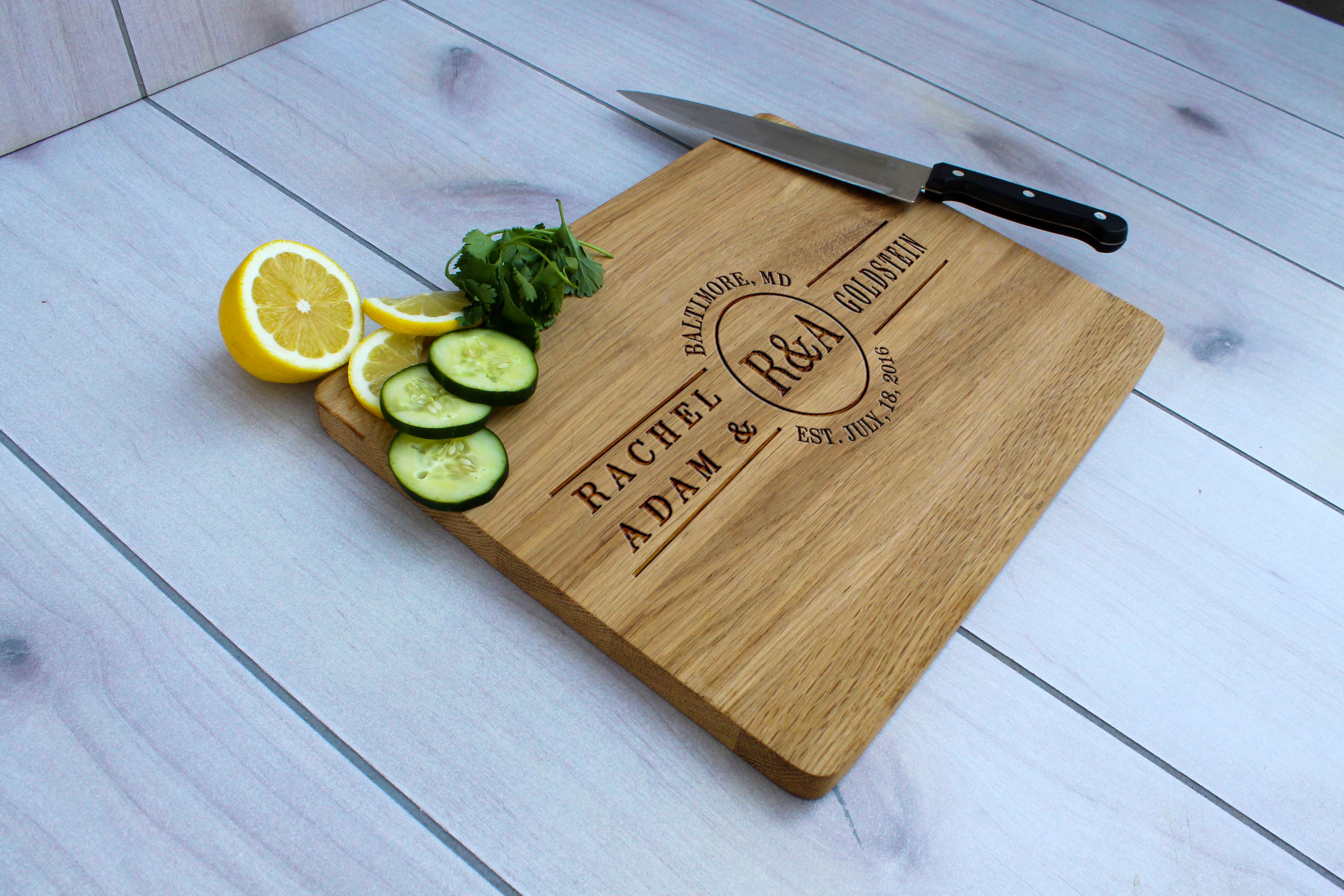 Personalized Cutting Board, Engraved Cutting Board, Custom Wedding Gift – Cb-Wo-Goldstein