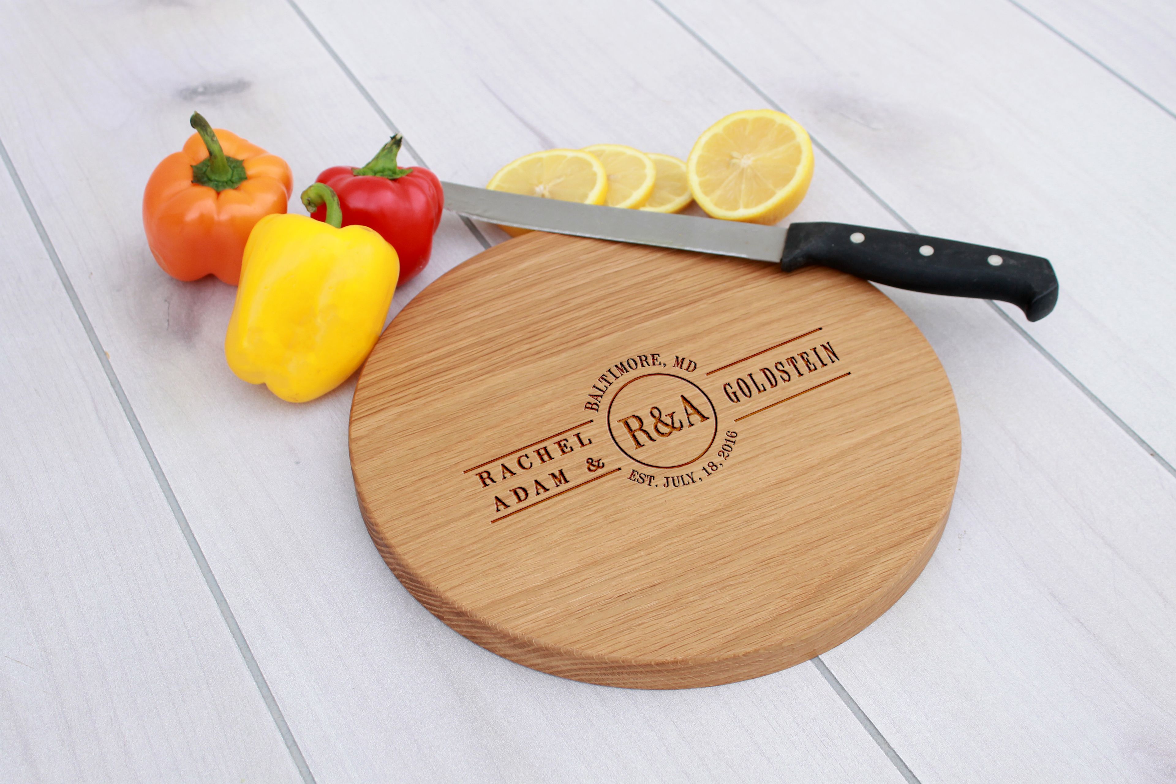 Personalized Cutting Board, Engraved Cutting Board, Custom Wedding Gift – Cbr-Wo-Goldstein