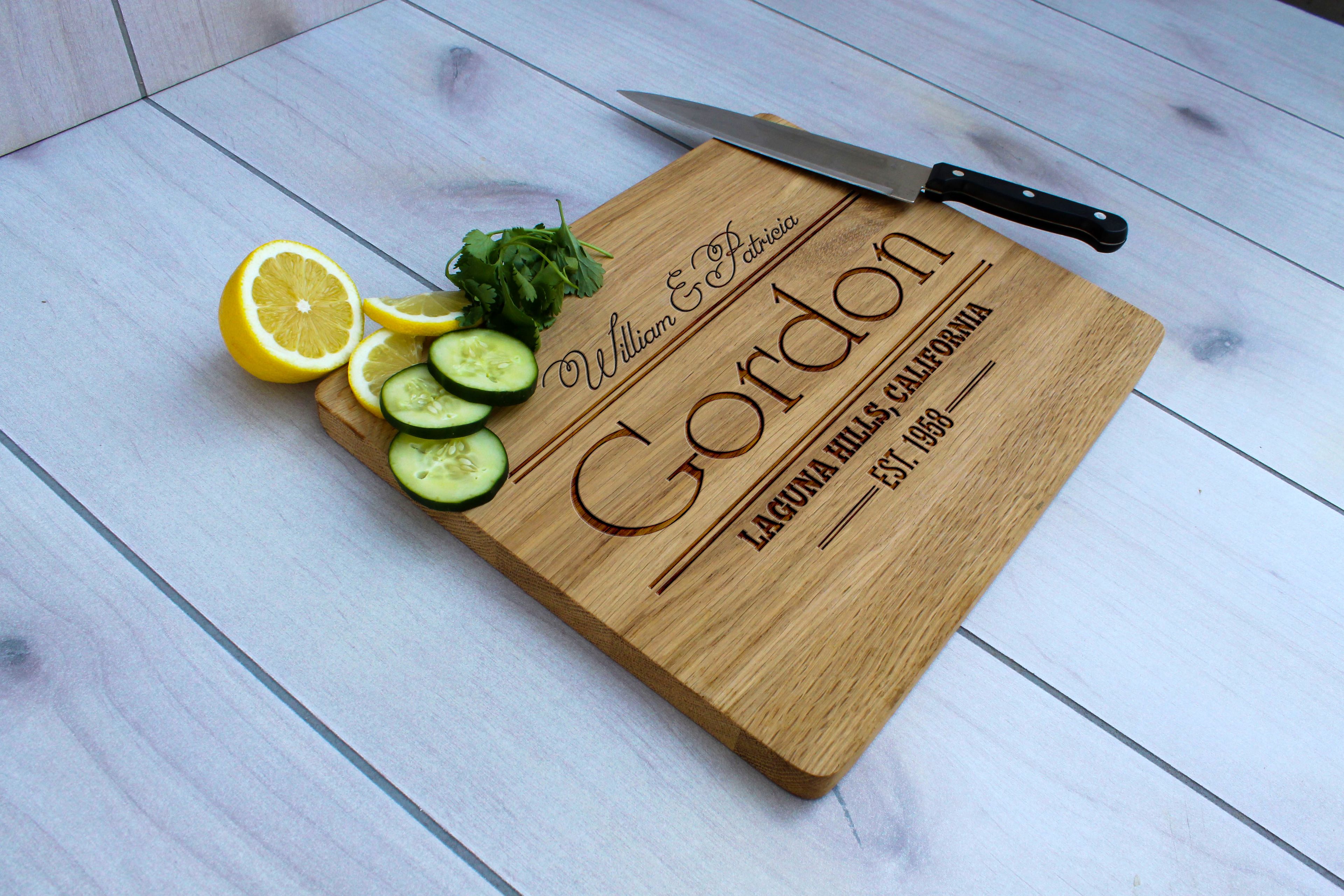 Personalized Cutting Board, Engraved Cutting Board, Custom Wedding Gift – Cb-Wo-Gordon