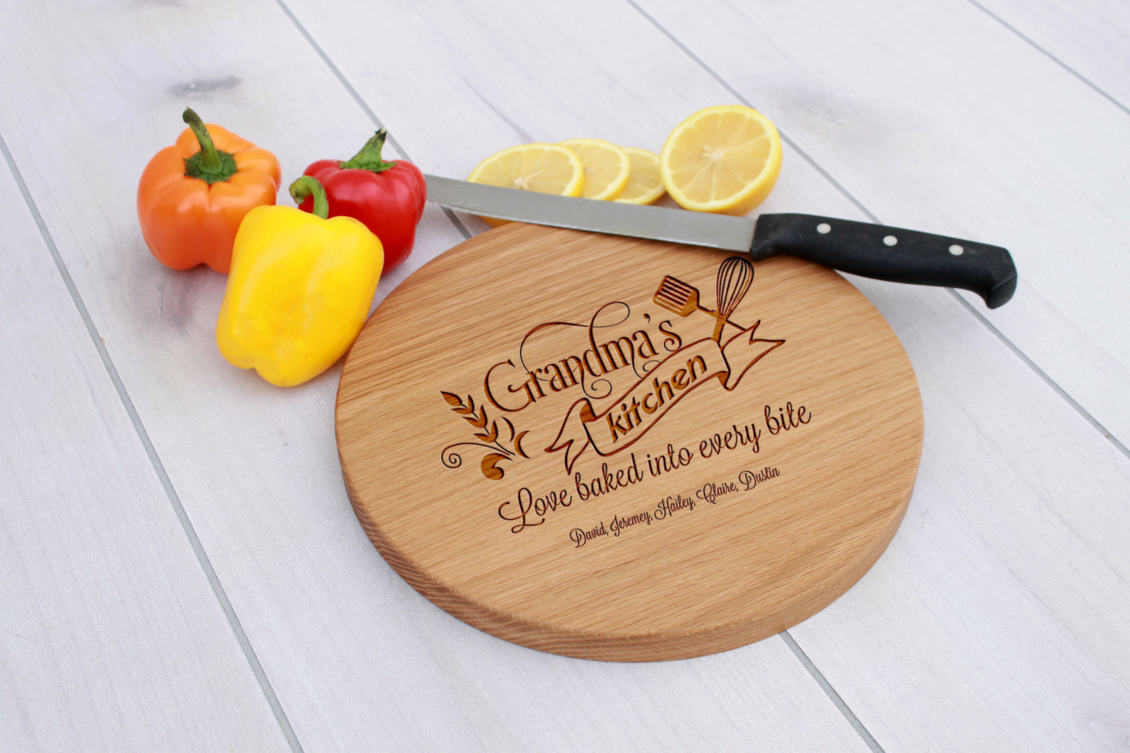 Personalized Cutting Board, Engraved Cutting Board, Custom Wedding Gift – Cbr-Wo-Grandmaskitchen