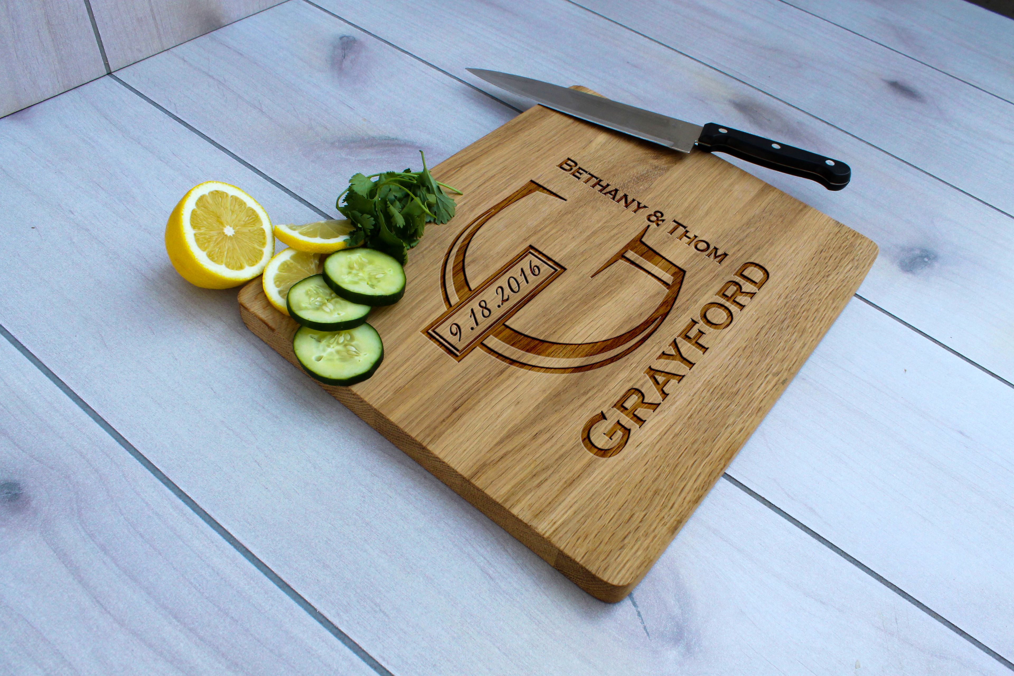 Personalized Cutting Board, Engraved Cutting Board, Custom Wedding Gift – Cb-Wo-Grayford