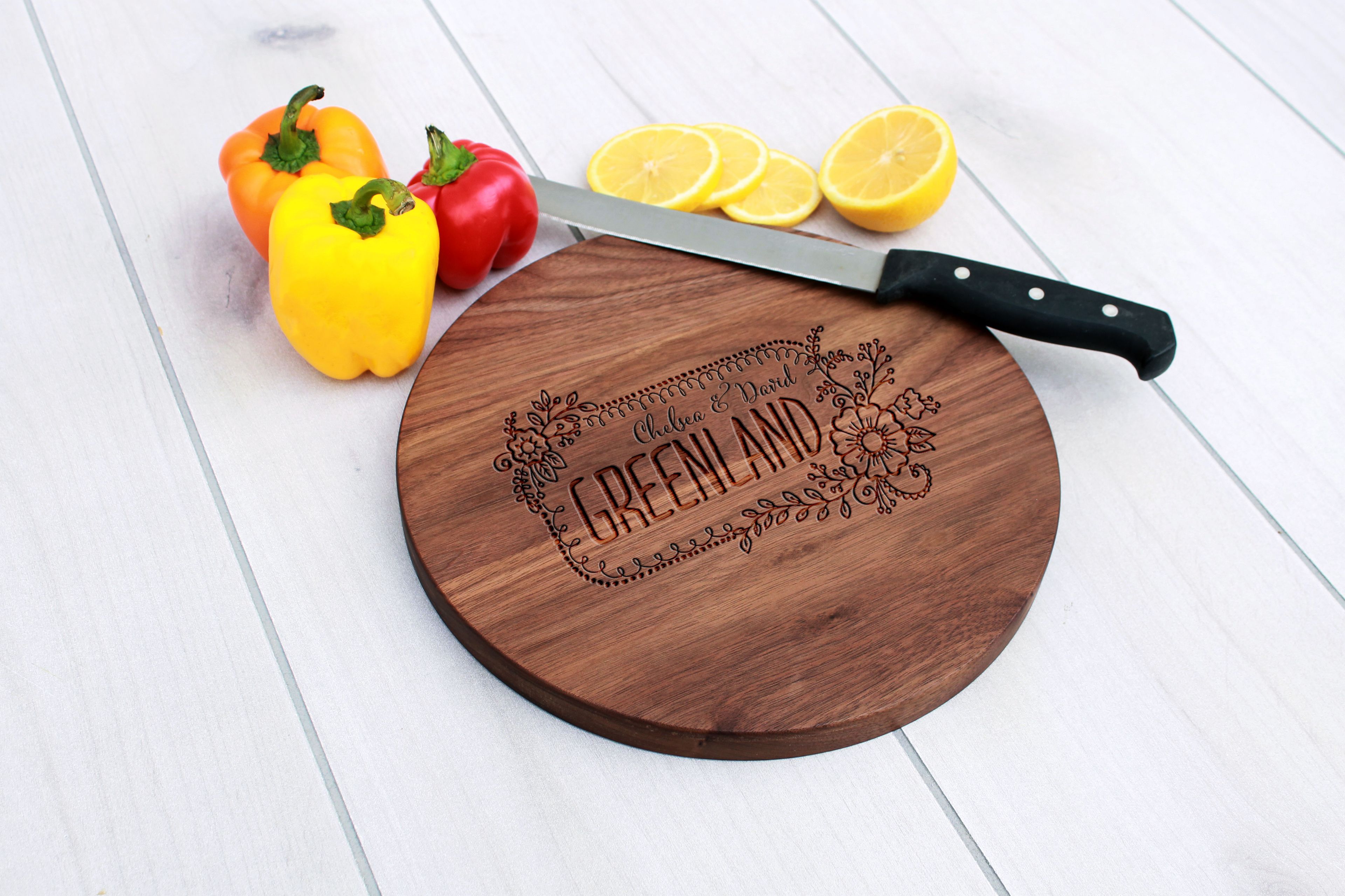 Personalized Cutting Board, Engraved Cutting Board, Custom Wedding Gift – Cbr-Wal-Greenland