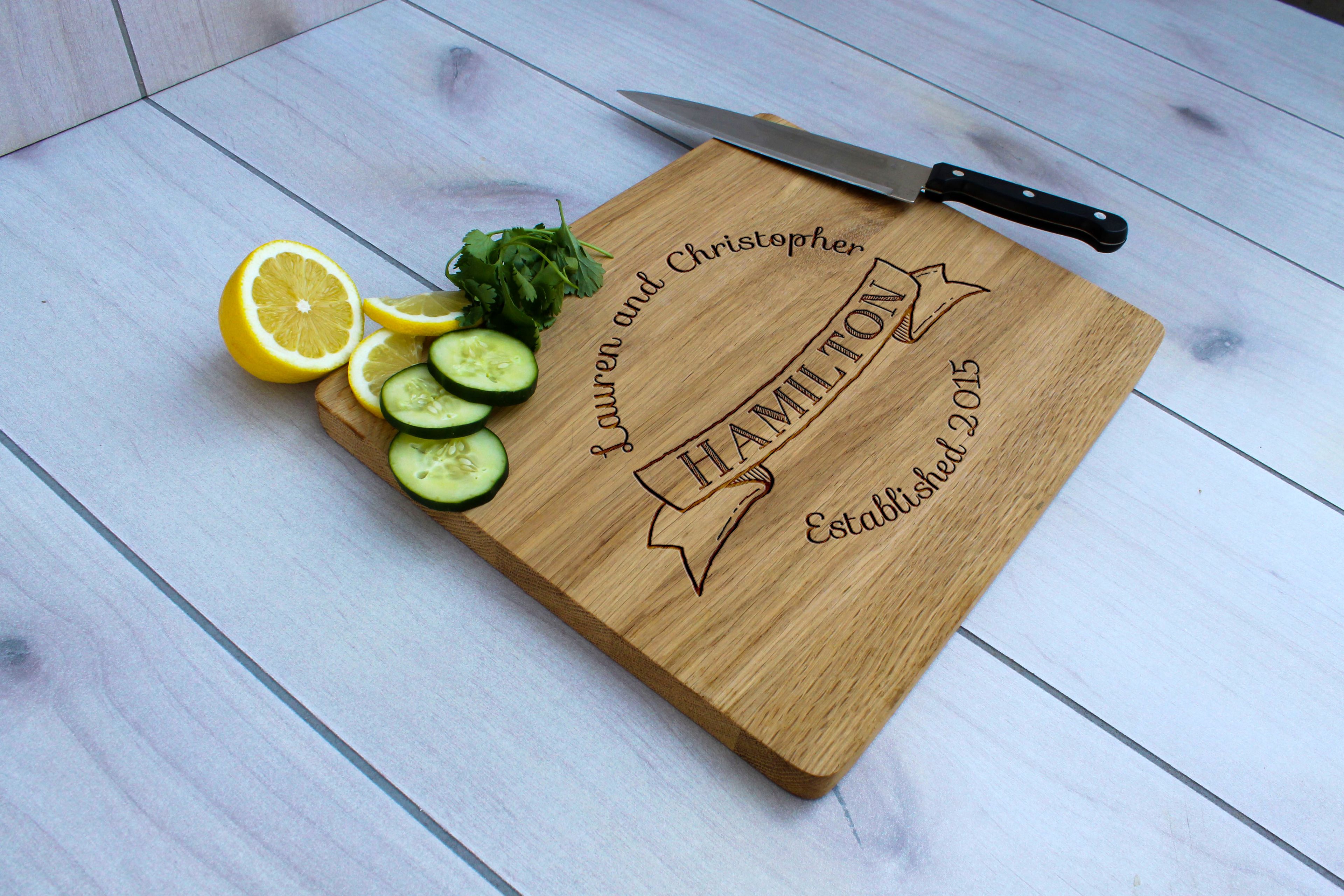 Personalized Cutting Board, Engraved Cutting Board, Custom Wedding Gift – Cb-Wo-Hamilton