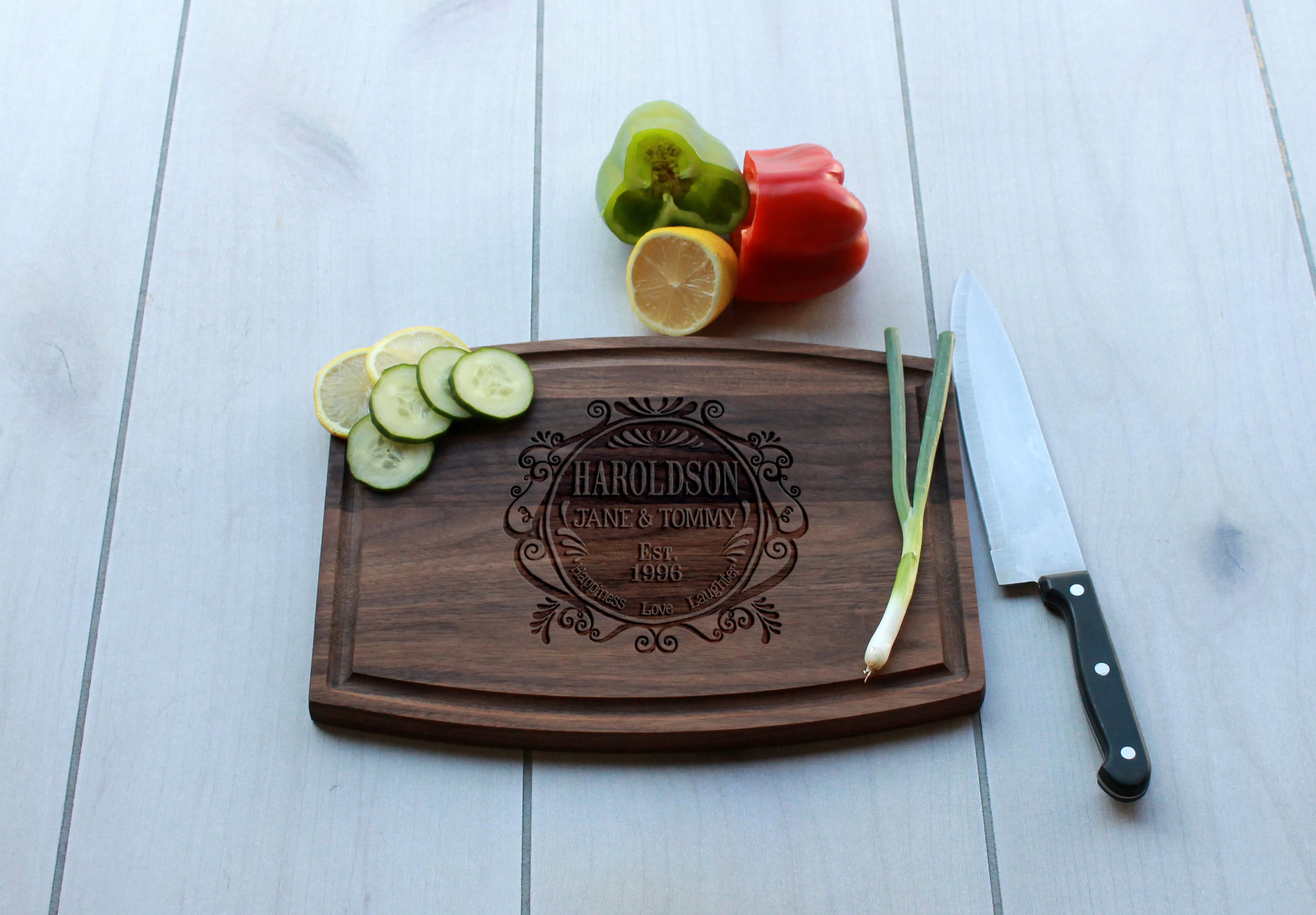 Personalized Cutting Board, Engraved Cutting Board, Custom Wedding Gift – Cba-Wal-Haroldson