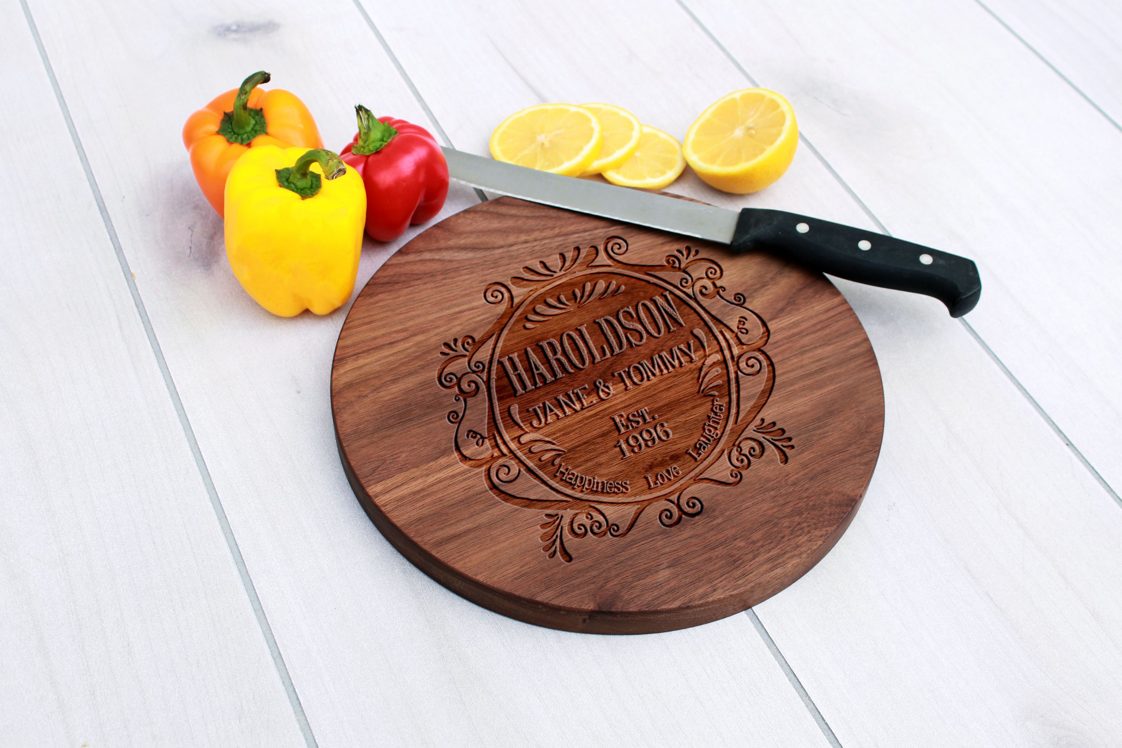 Personalized Cutting Board, Engraved Cutting Board, Custom Wedding Gift – Cbr-Wal-Haroldson