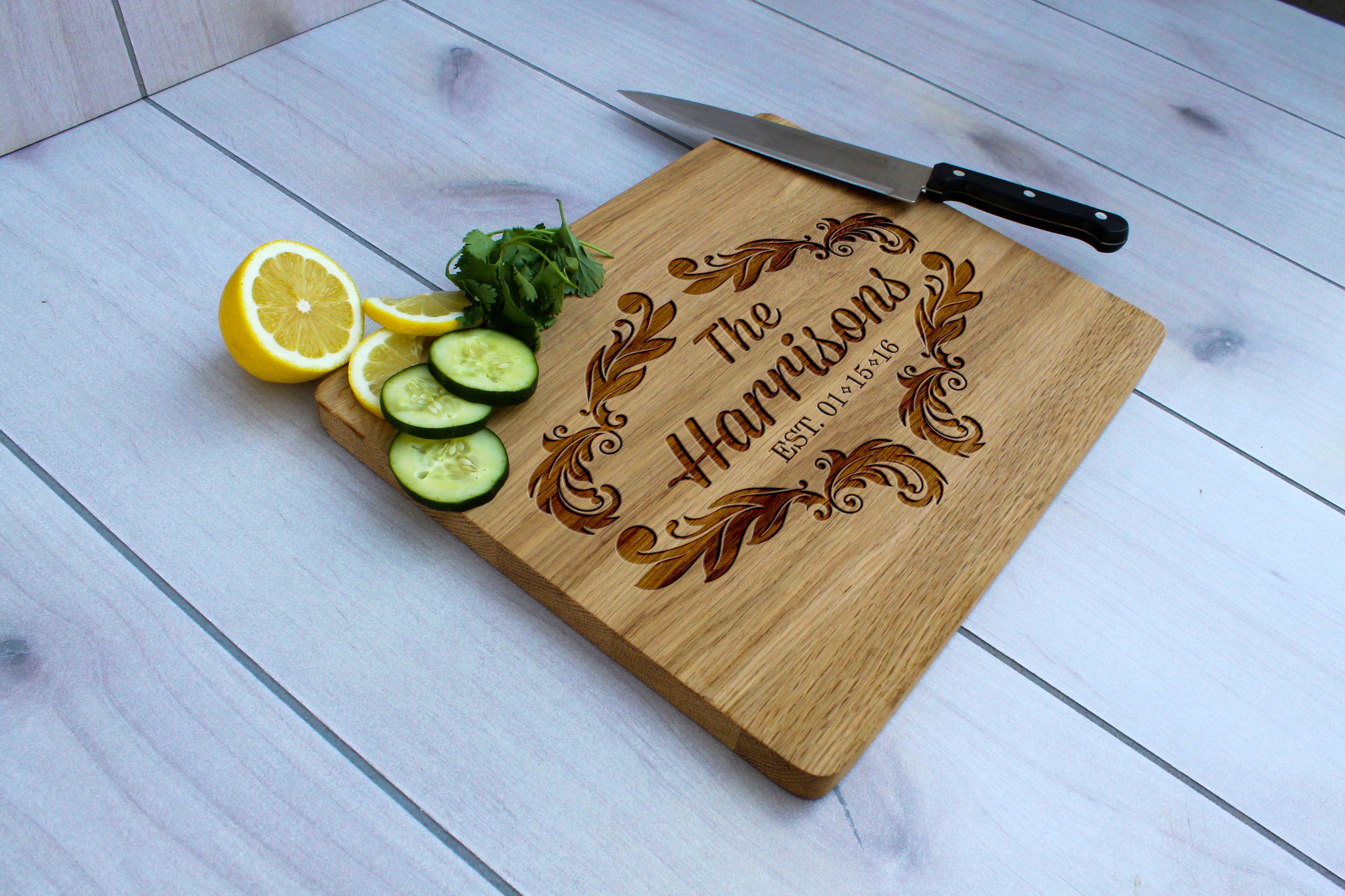 Personalized Cutting Board, Engraved Cutting Board, Custom Wedding Gift – Cb-Wo-Harrison