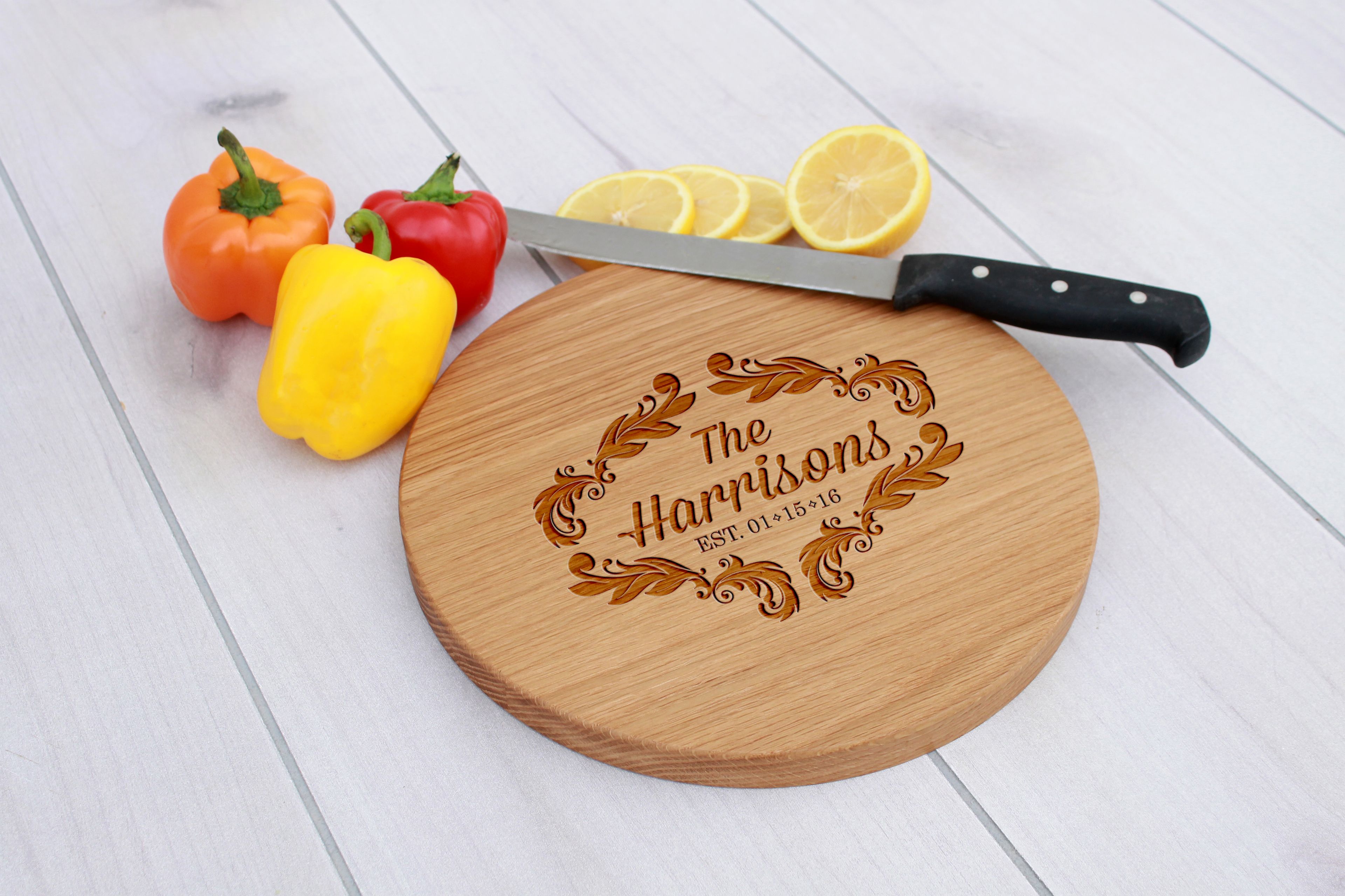Personalized Cutting Board, Engraved Cutting Board, Custom Wedding Gift – Cbr-Wo-Harrison