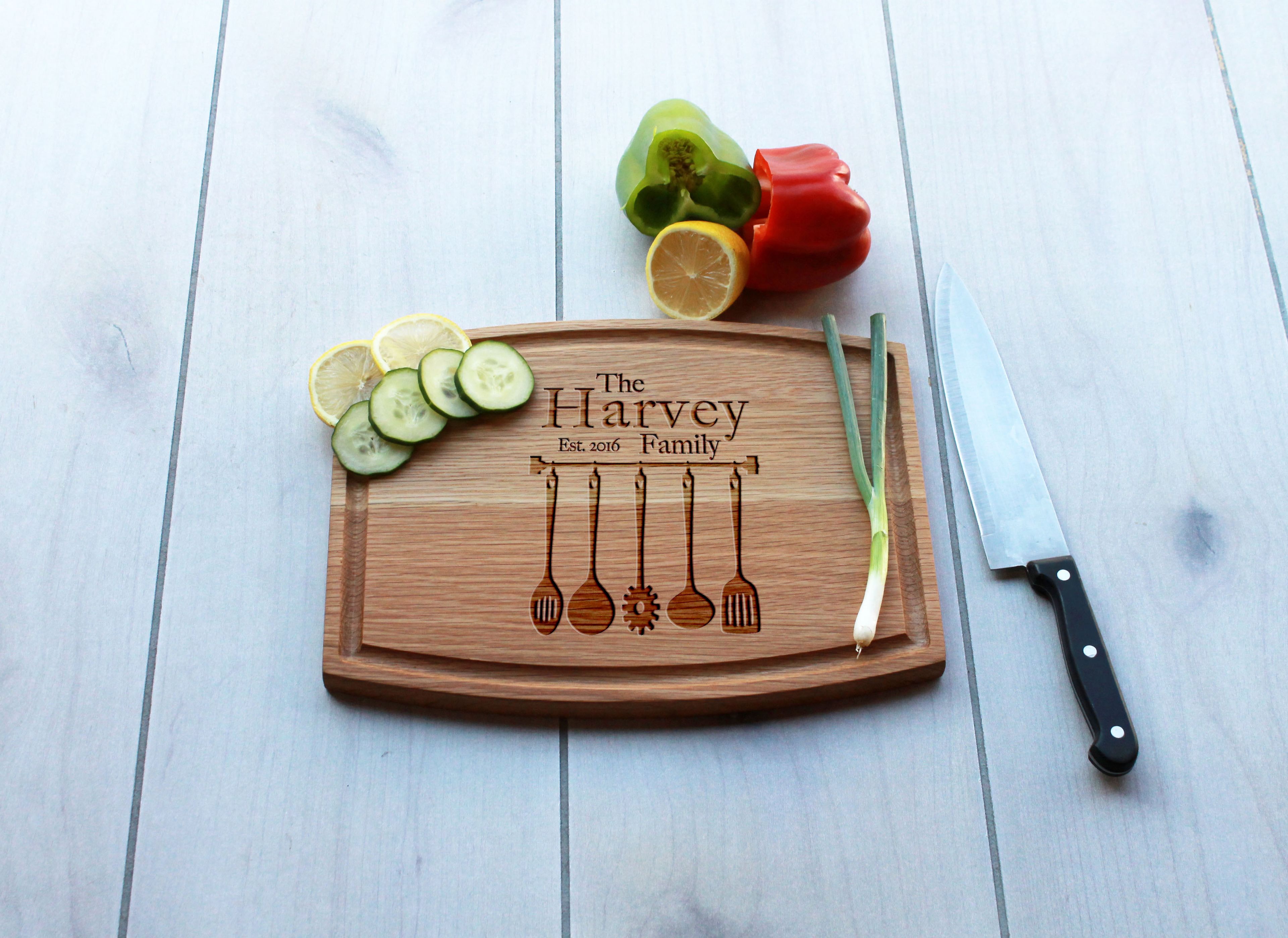 Personalized Cutting Board, Engraved Cutting Board, Custom Wedding Gift – Cba-Wo-Harvey