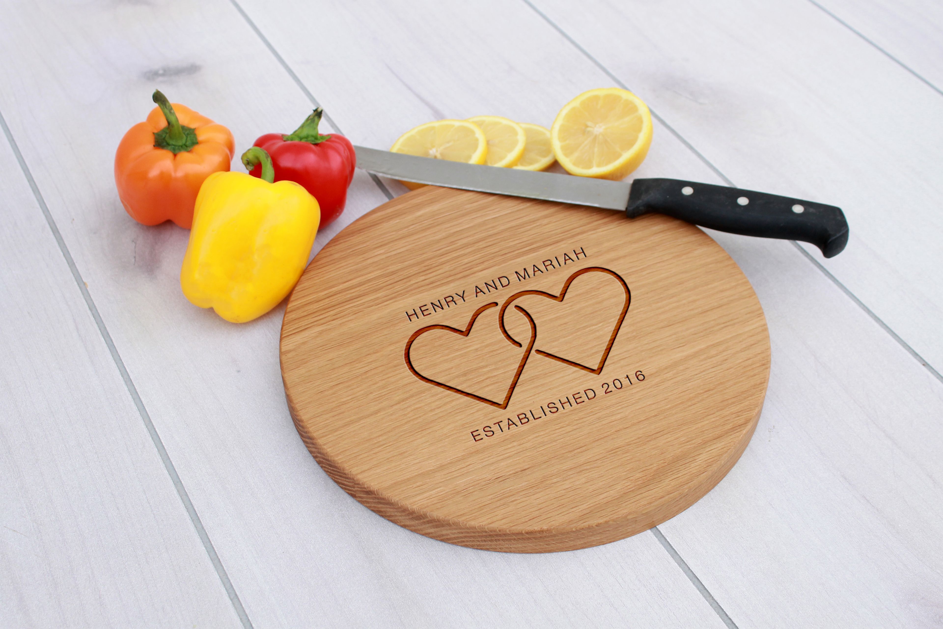 Personalized Cutting Board, Engraved Cutting Board, Custom Wedding Gift – Cbr-Wo-Henrymariah