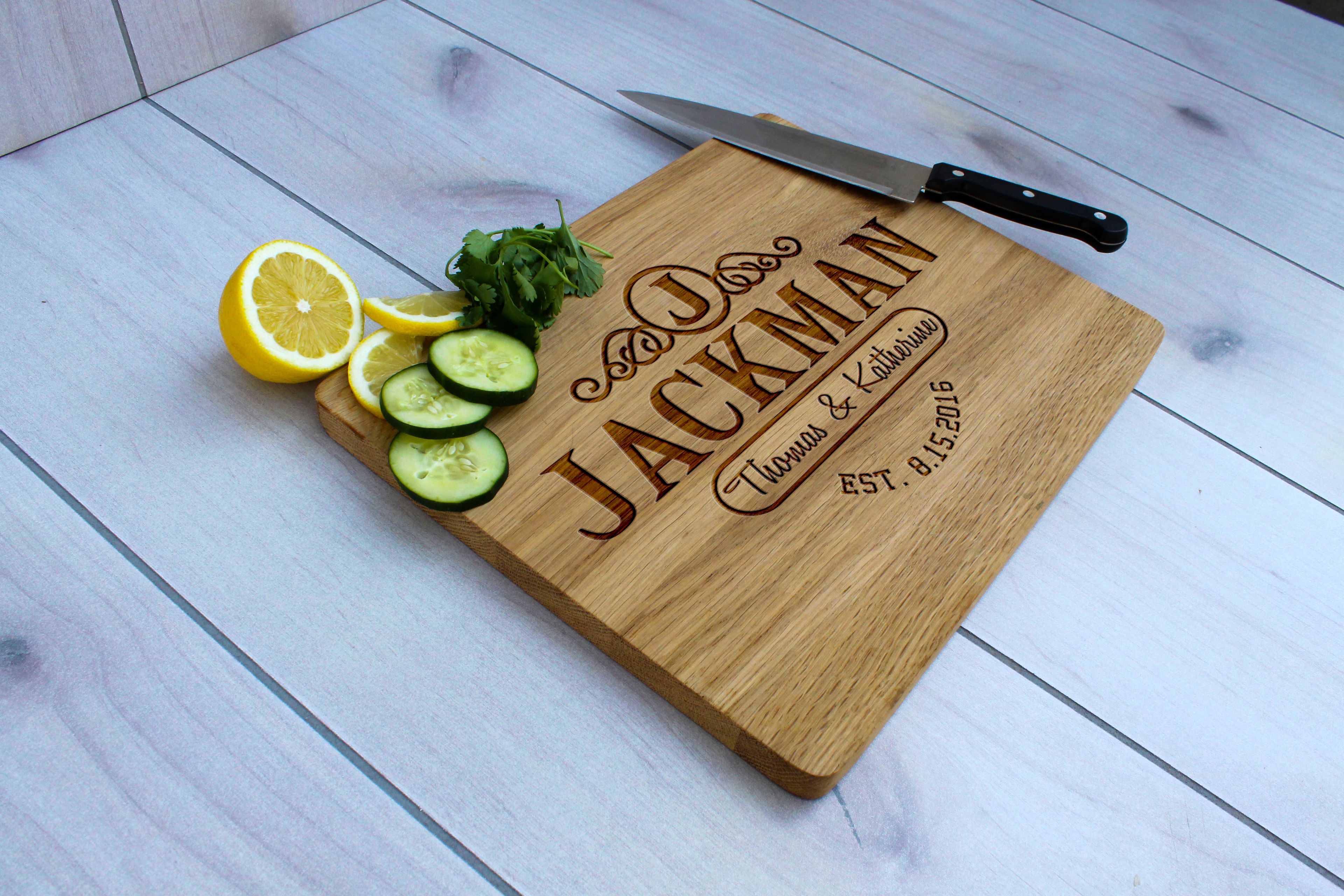 Personalized Cutting Board, Engraved Cutting Board, Custom Wedding Gift – Cb-Wo-Jackman