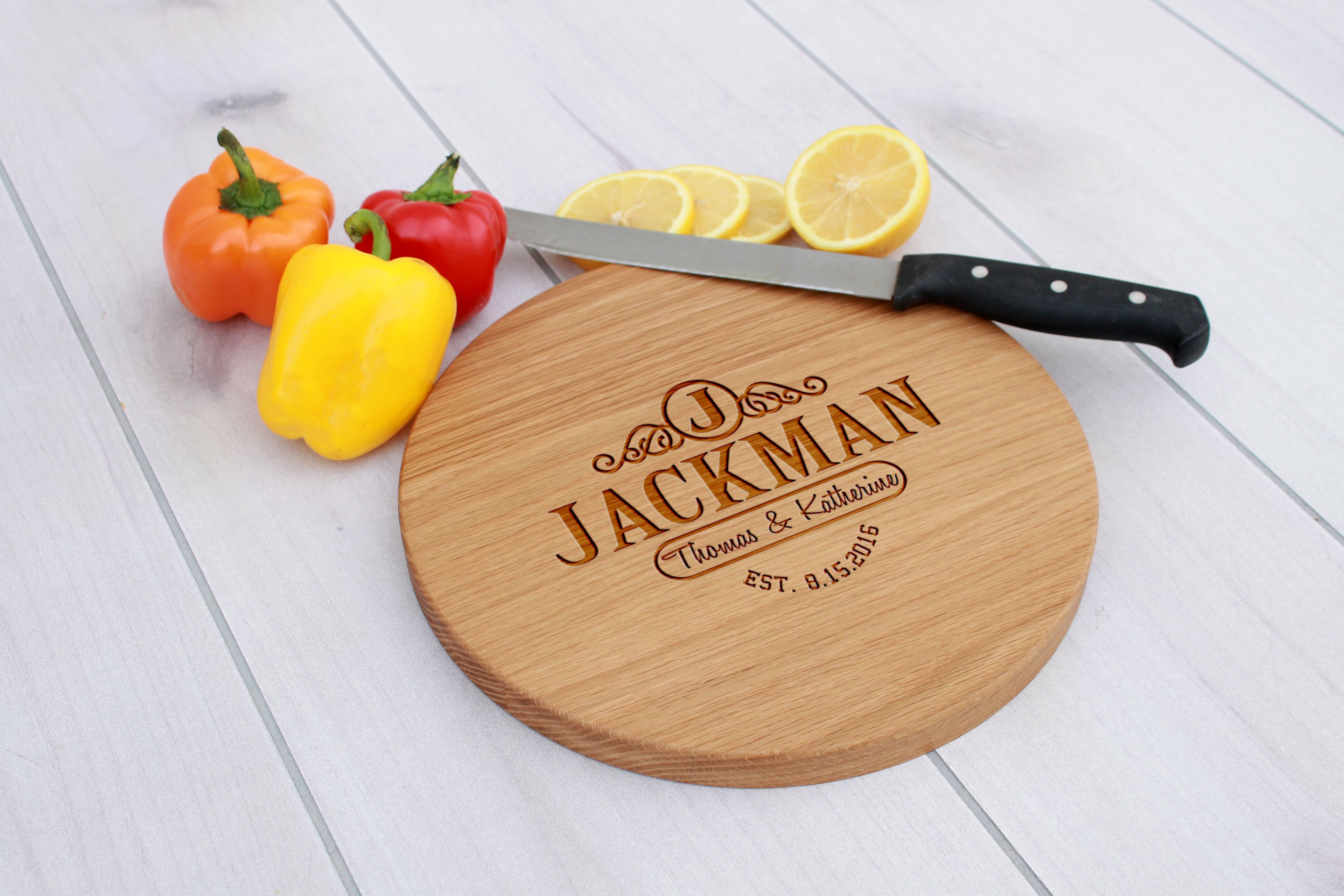 Personalized Cutting Board, Engraved Cutting Board, Custom Wedding Gift – Cbr-Wo-Jackman