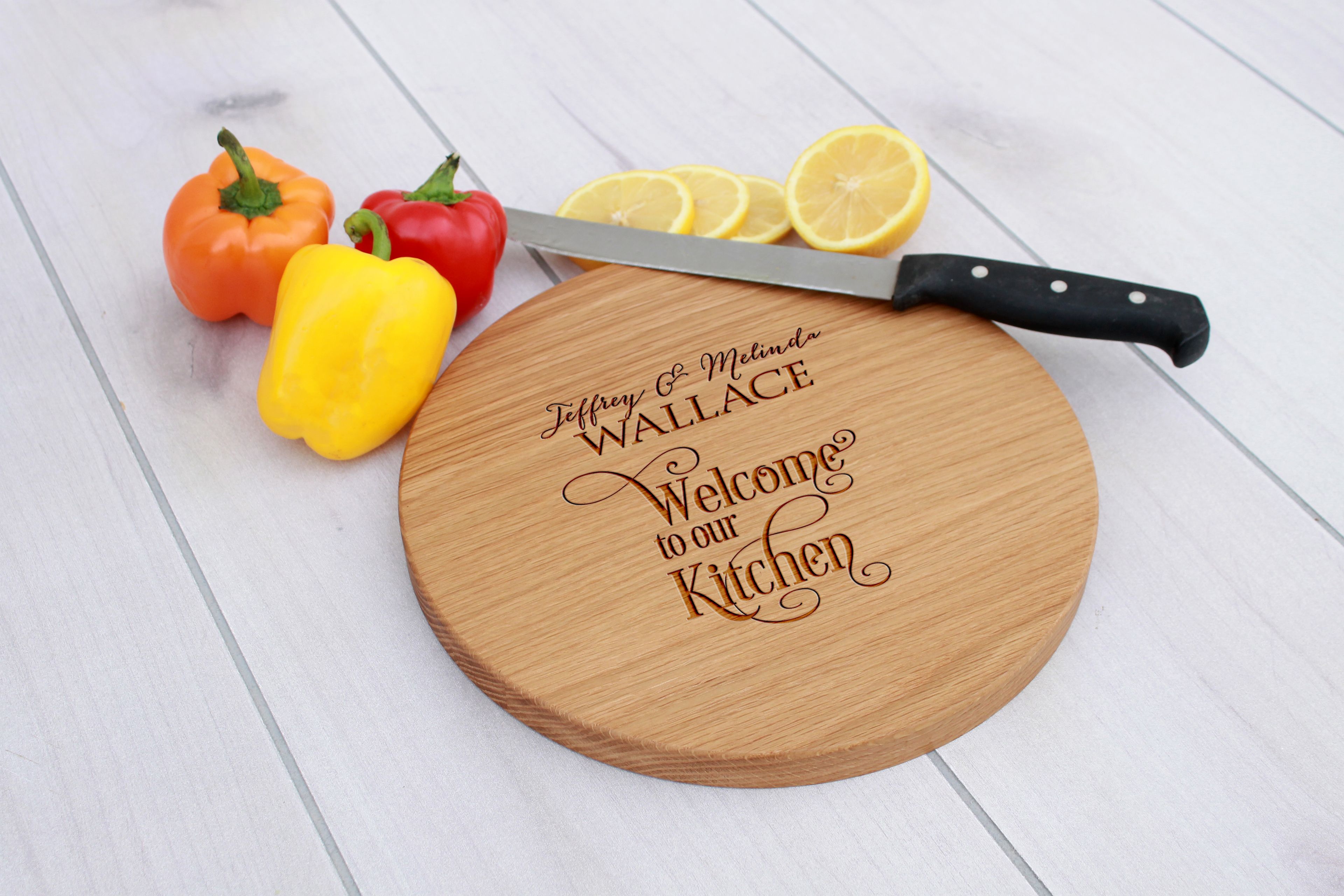 Personalized Cutting Board, Engraved Cutting Board, Custom Wedding Gift – Cbr-Wo-Jeffrey&Melinda