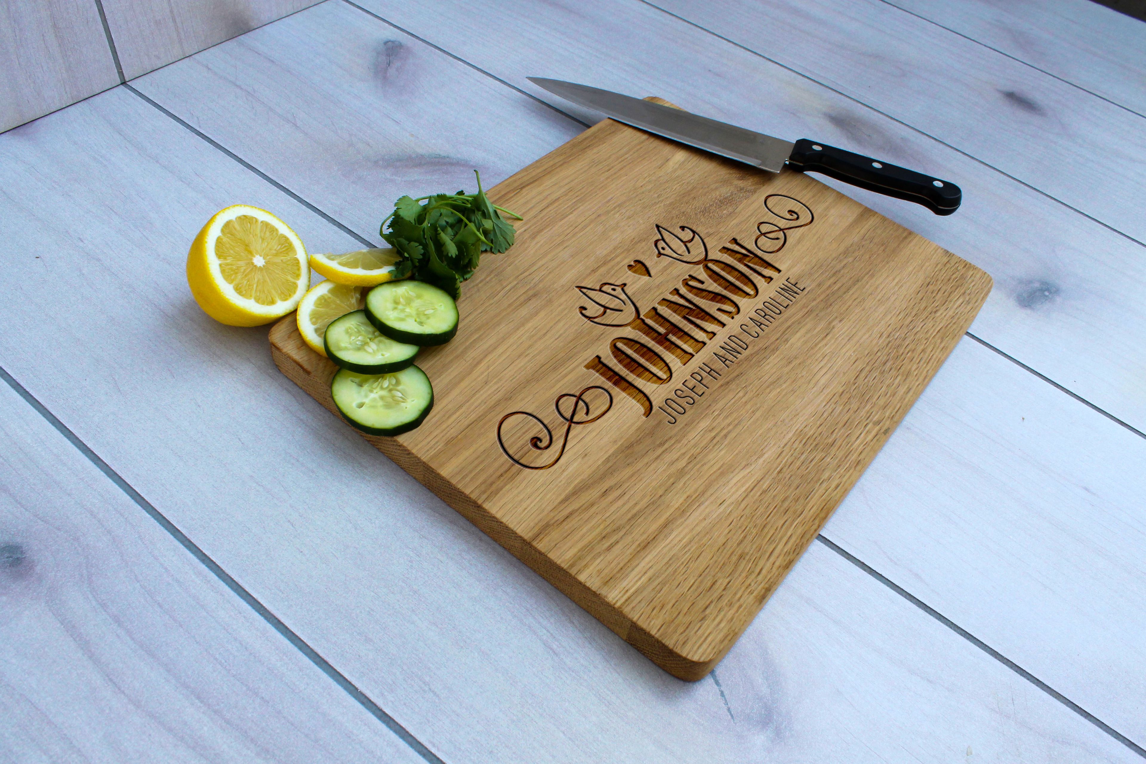 Personalized Cutting Board, Engraved Cutting Board, Custom Wedding Gift – Cb-Wo-Johnson