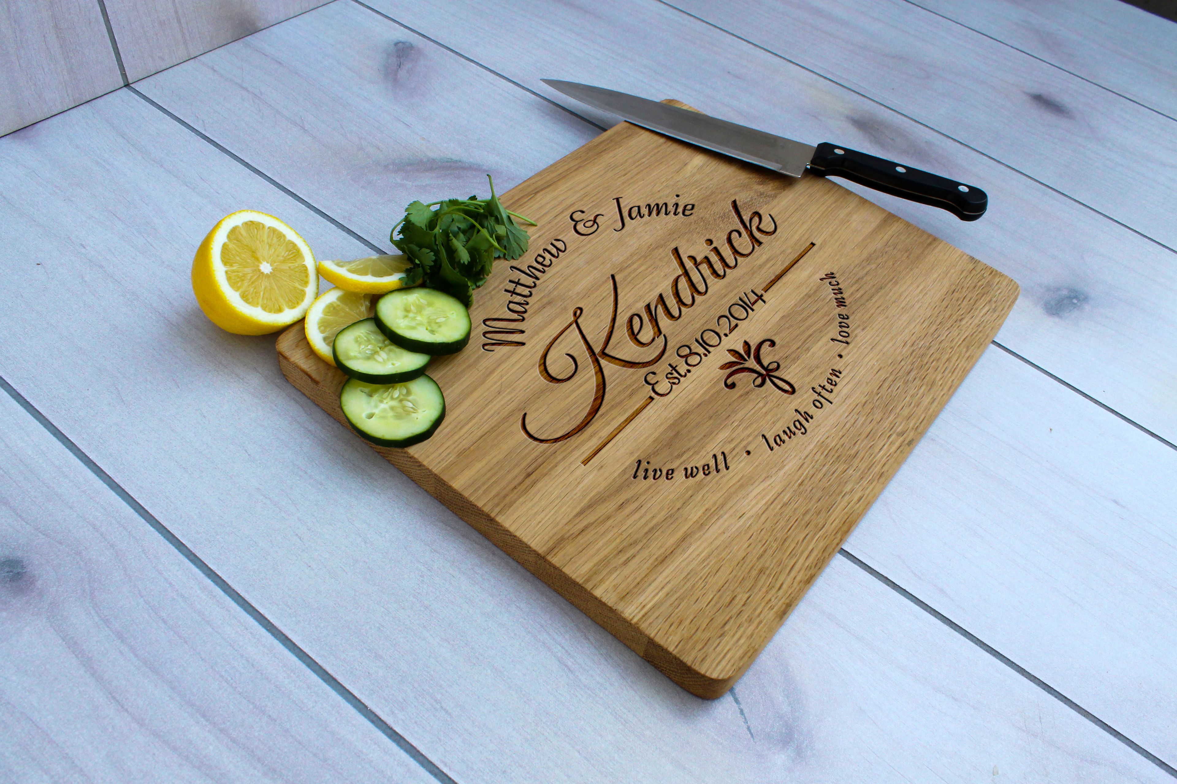 Personalized Cutting Board, Engraved Cutting Board, Custom Wedding Gift – Cb-Wo-Kendrick