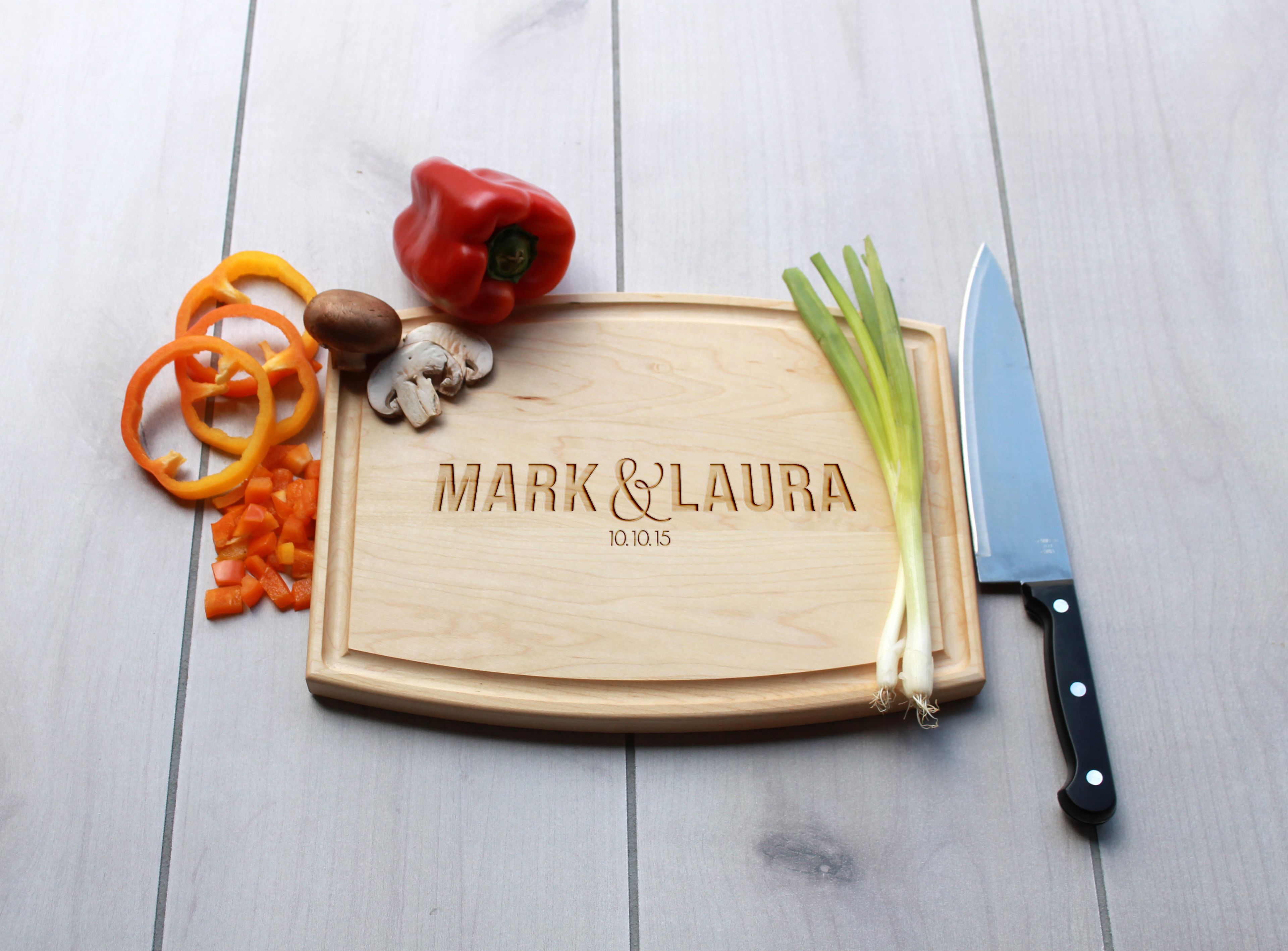 Personalized Cutting Board, Engraved Cutting Board, Custom Wedding Gift – Cba-Map-Marklaura