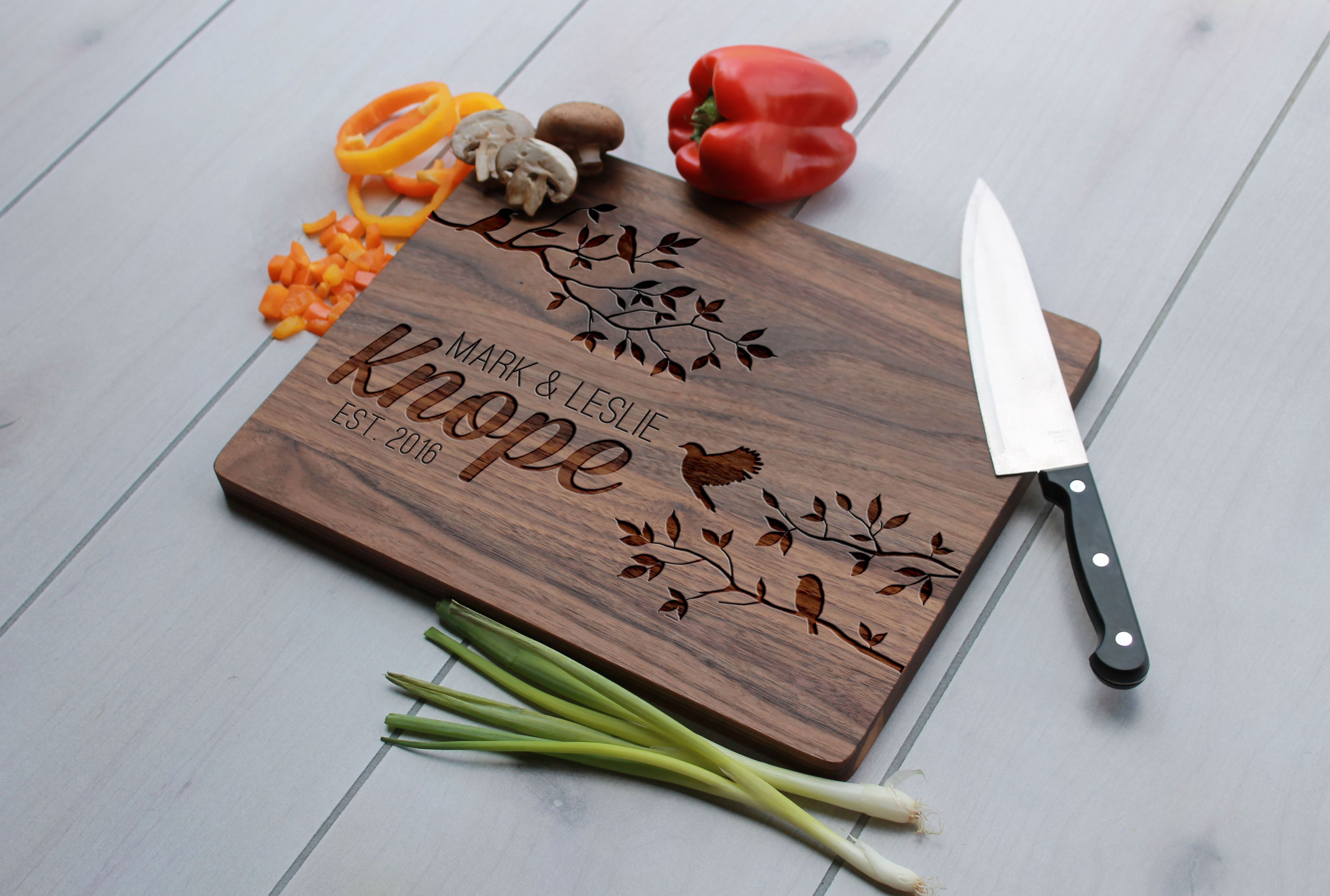 Personalized Cutting Board, Engraved Cutting Board, Custom Wedding Gift – Cb-Wal-Knope
