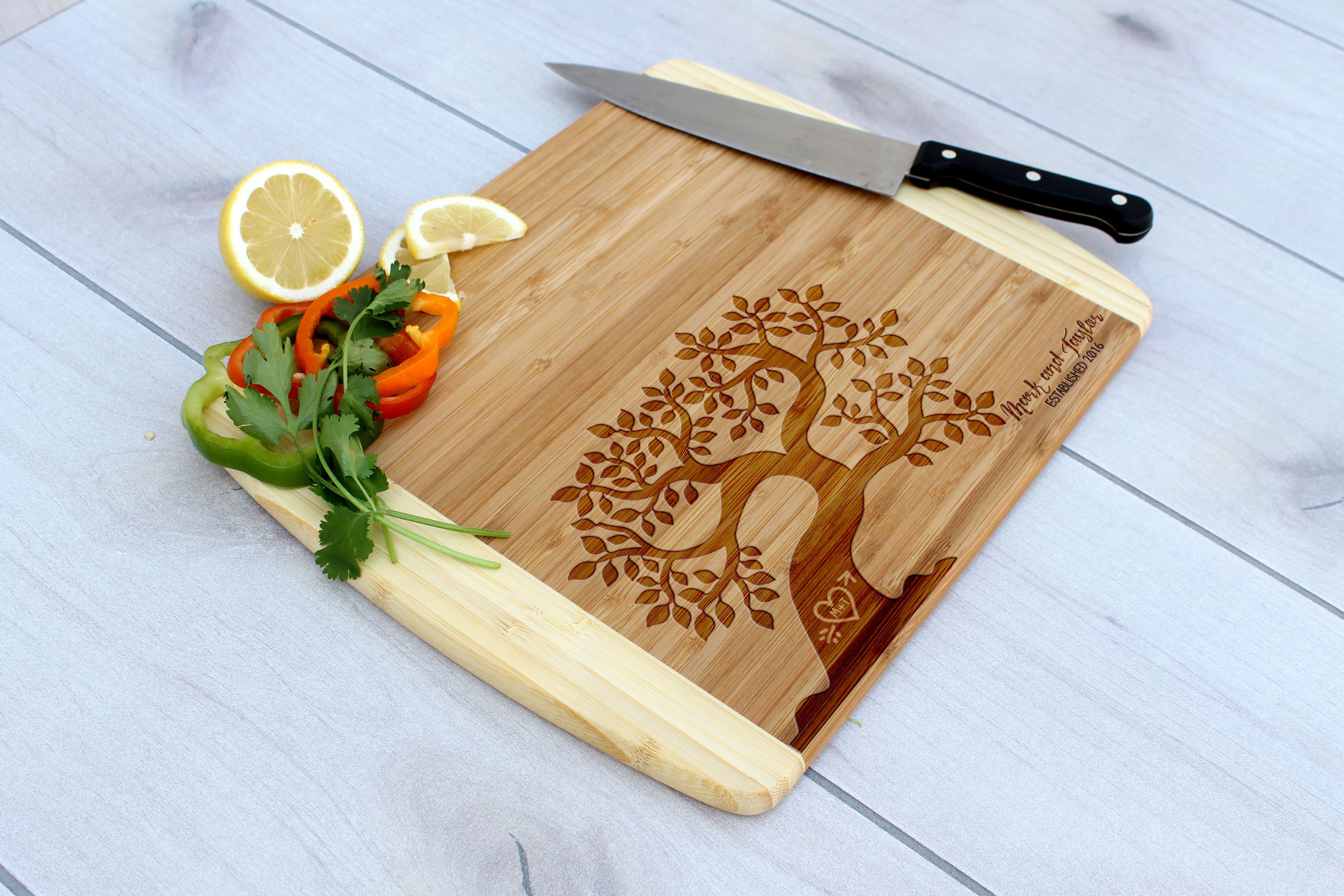 Personalized Cutting Board, Engraved Cutting Board, Custom Wedding Gift – Cb-Bam-Mark Taylor