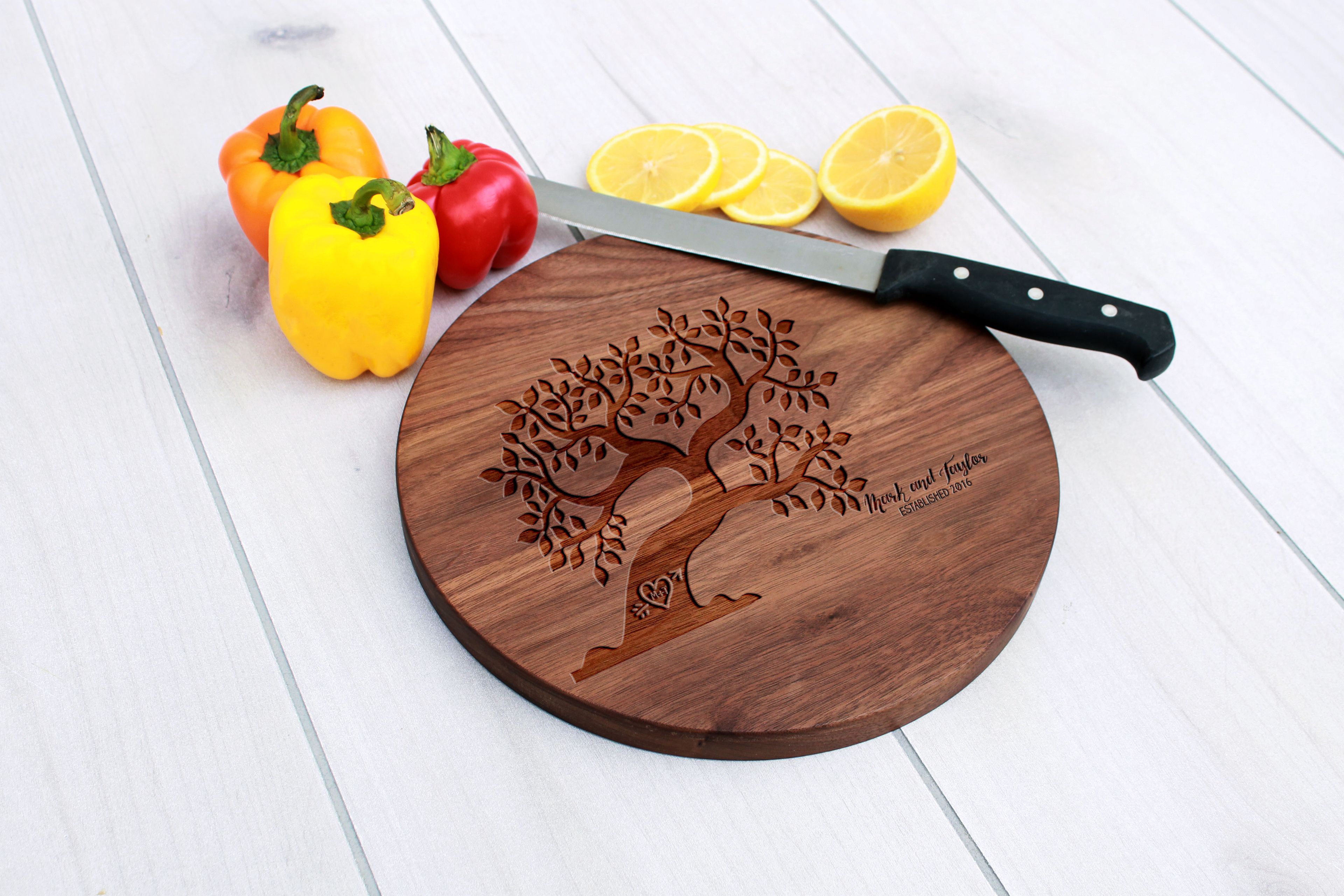 Personalized Cutting Board, Engraved Cutting Board, Custom Wedding Gift – Cbr-Wal-Marktaylor