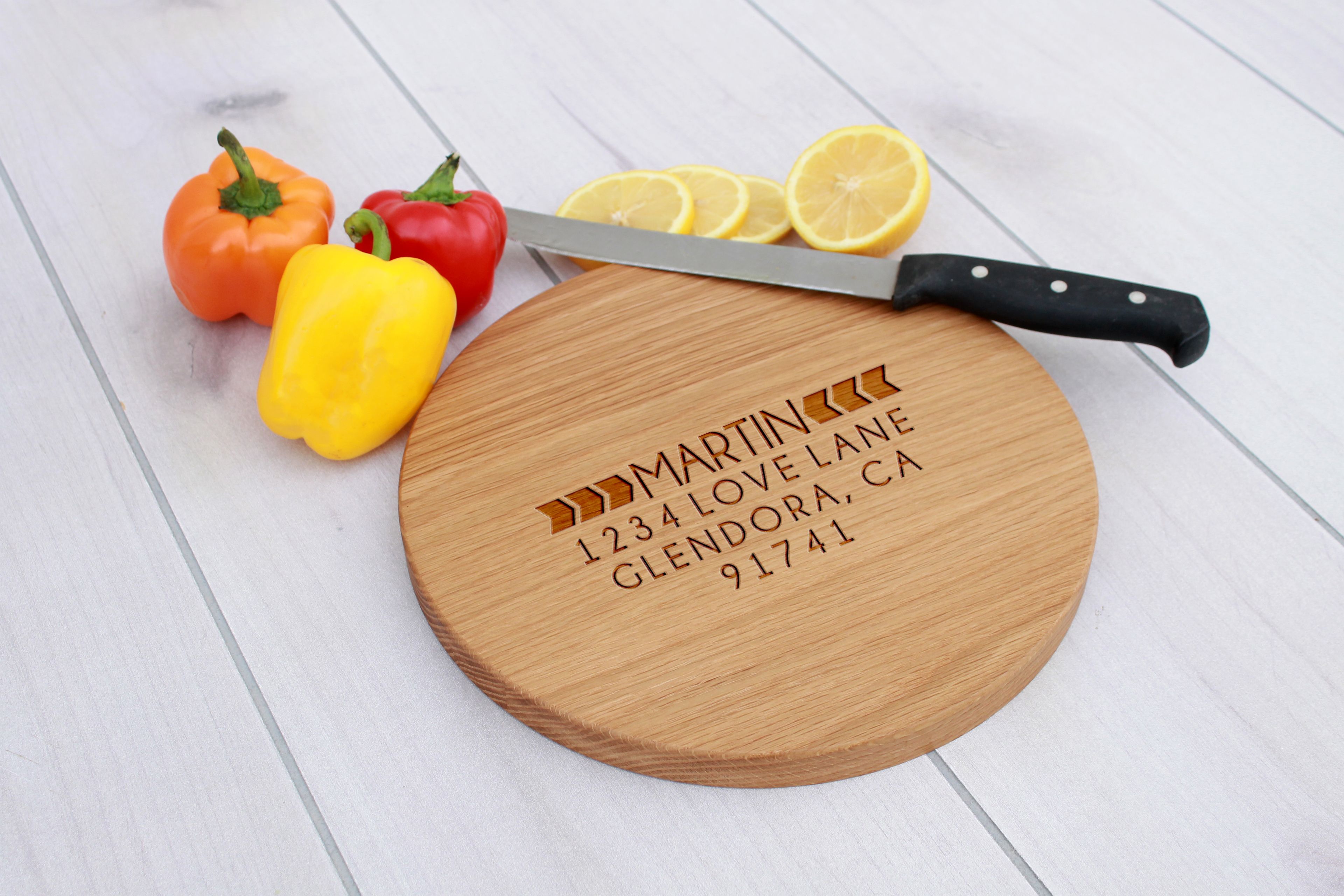 Personalized Cutting Board, Engraved Cutting Board, Custom Wedding Gift – Cbr-Wo-Martinboldarrow