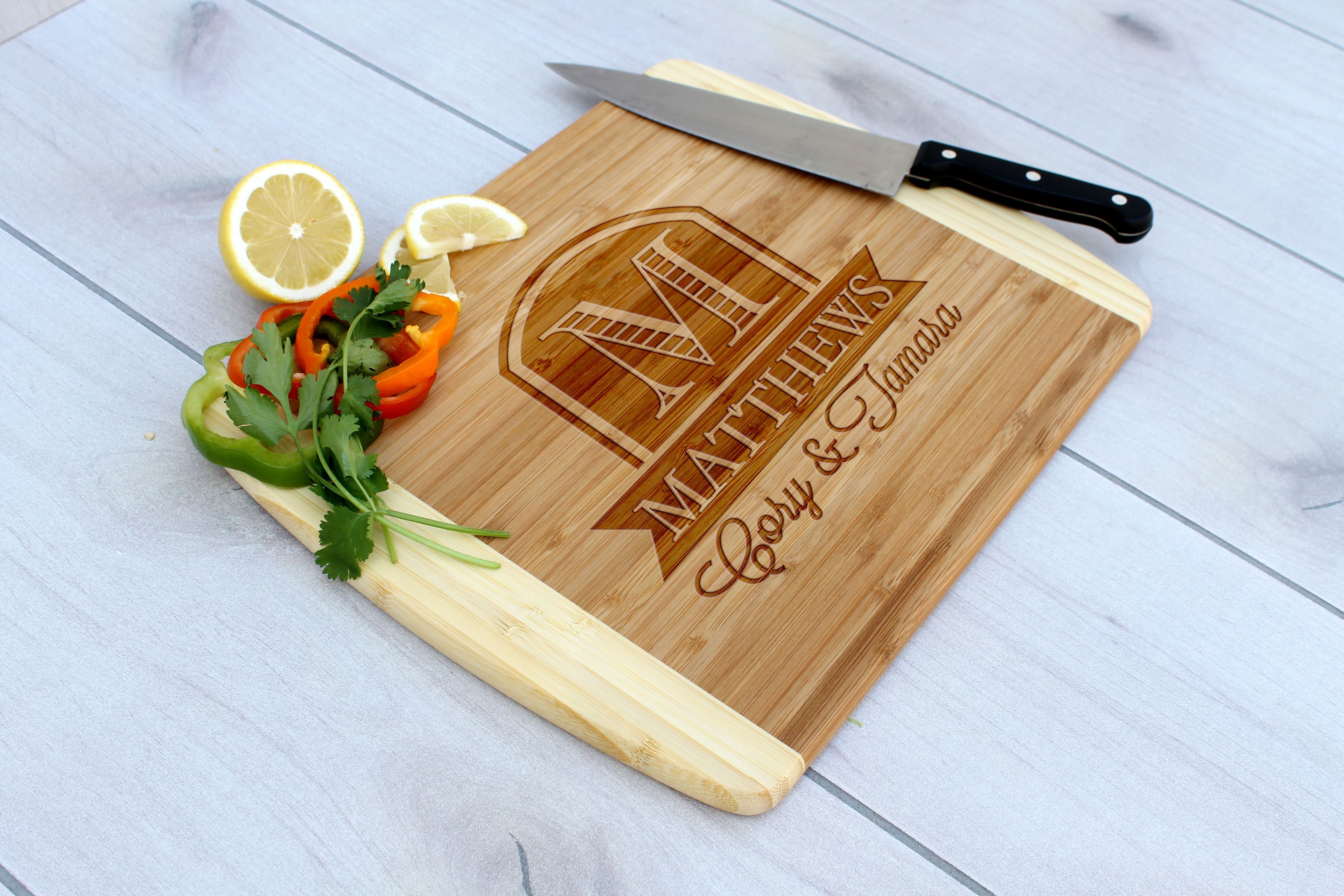 Personalized Cutting Board, Engraved Cutting Board, Custom Wedding Gift – Cb-Bam-Matthews