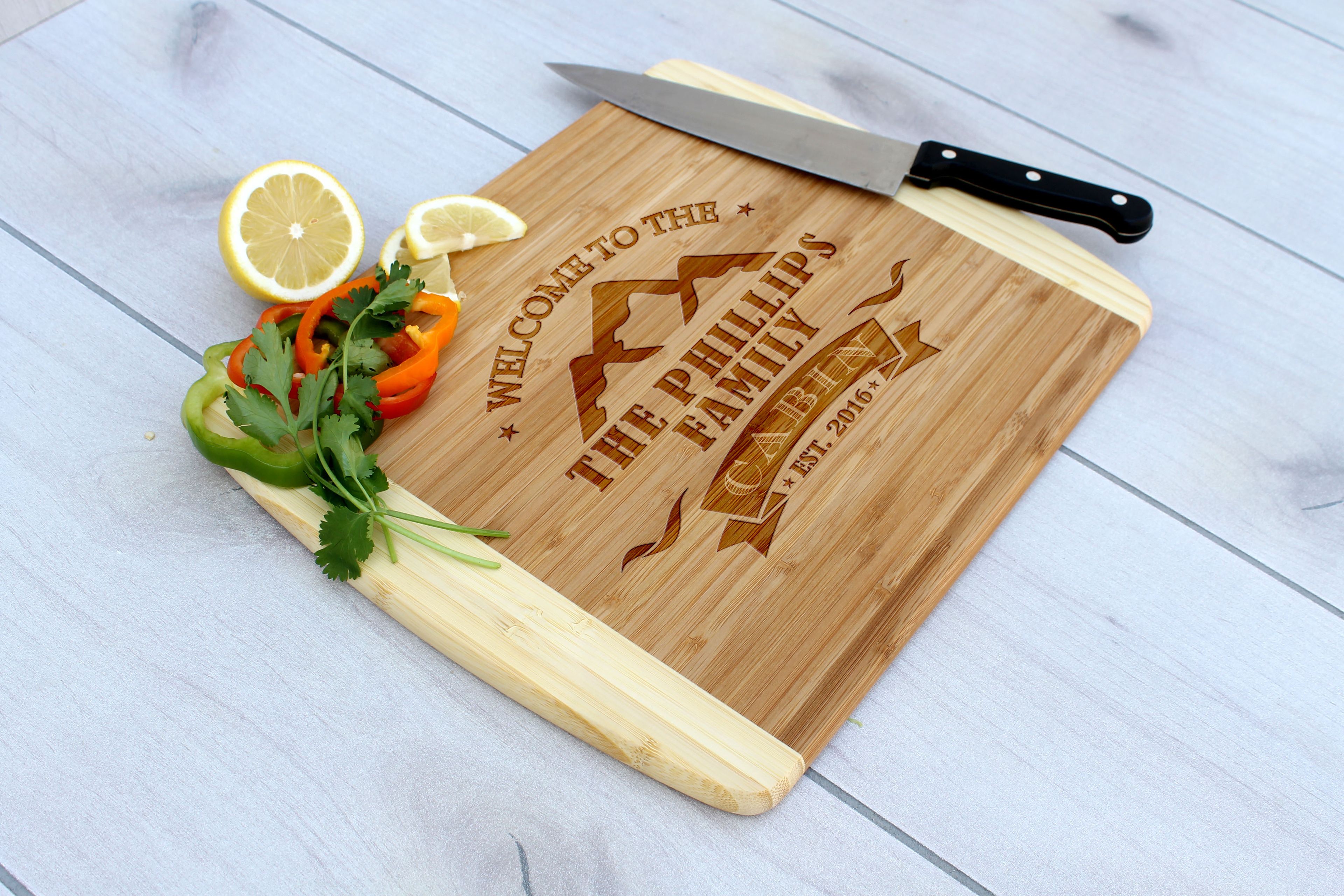 Personalized Cutting Board, Engraved Cutting Board, Custom Wedding Gift – Cb-Bam-Phillips Cabin