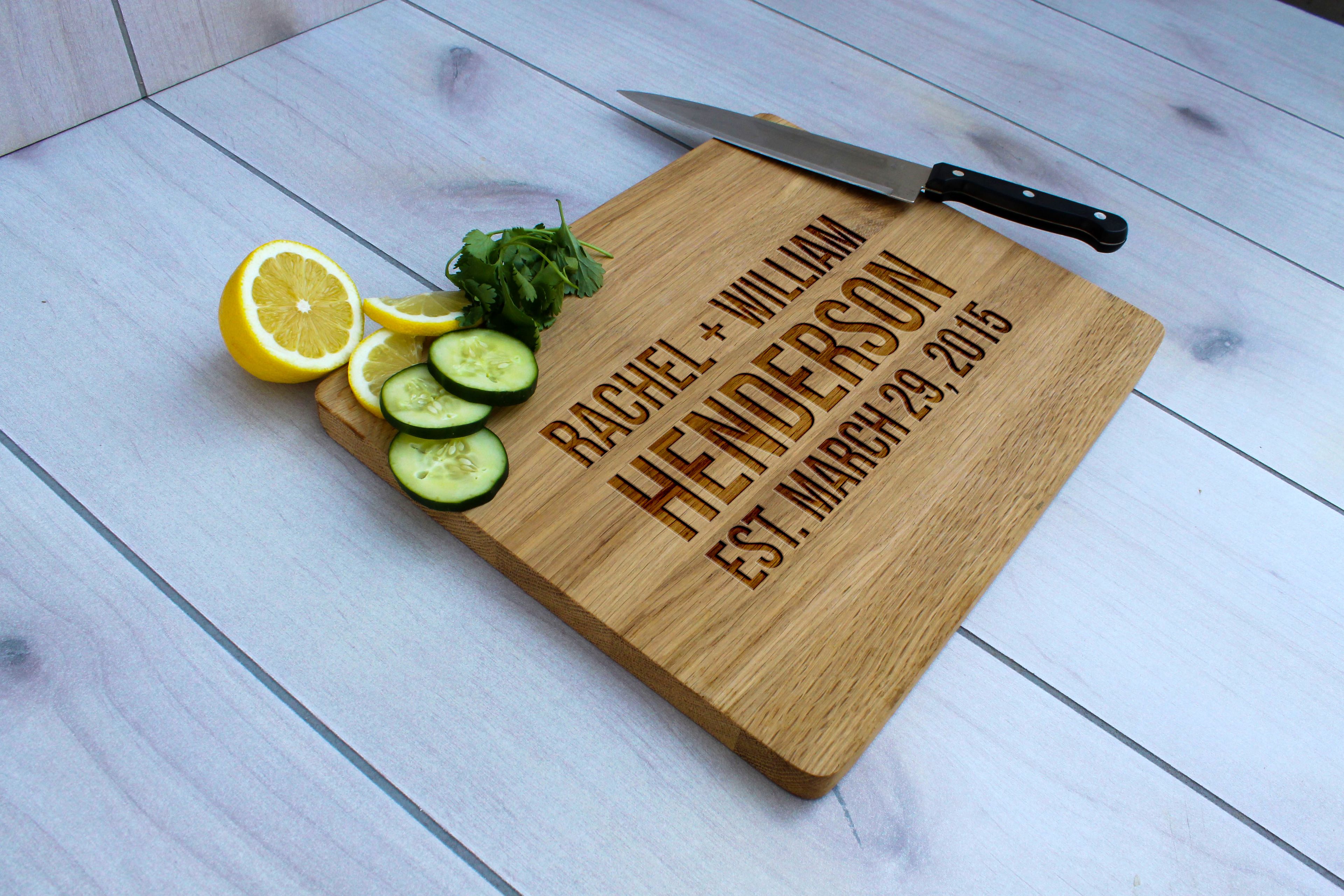 Personalized Cutting Board, Engraved Cutting Board, Custom Wedding Gift – Cb-Wo-Henderson