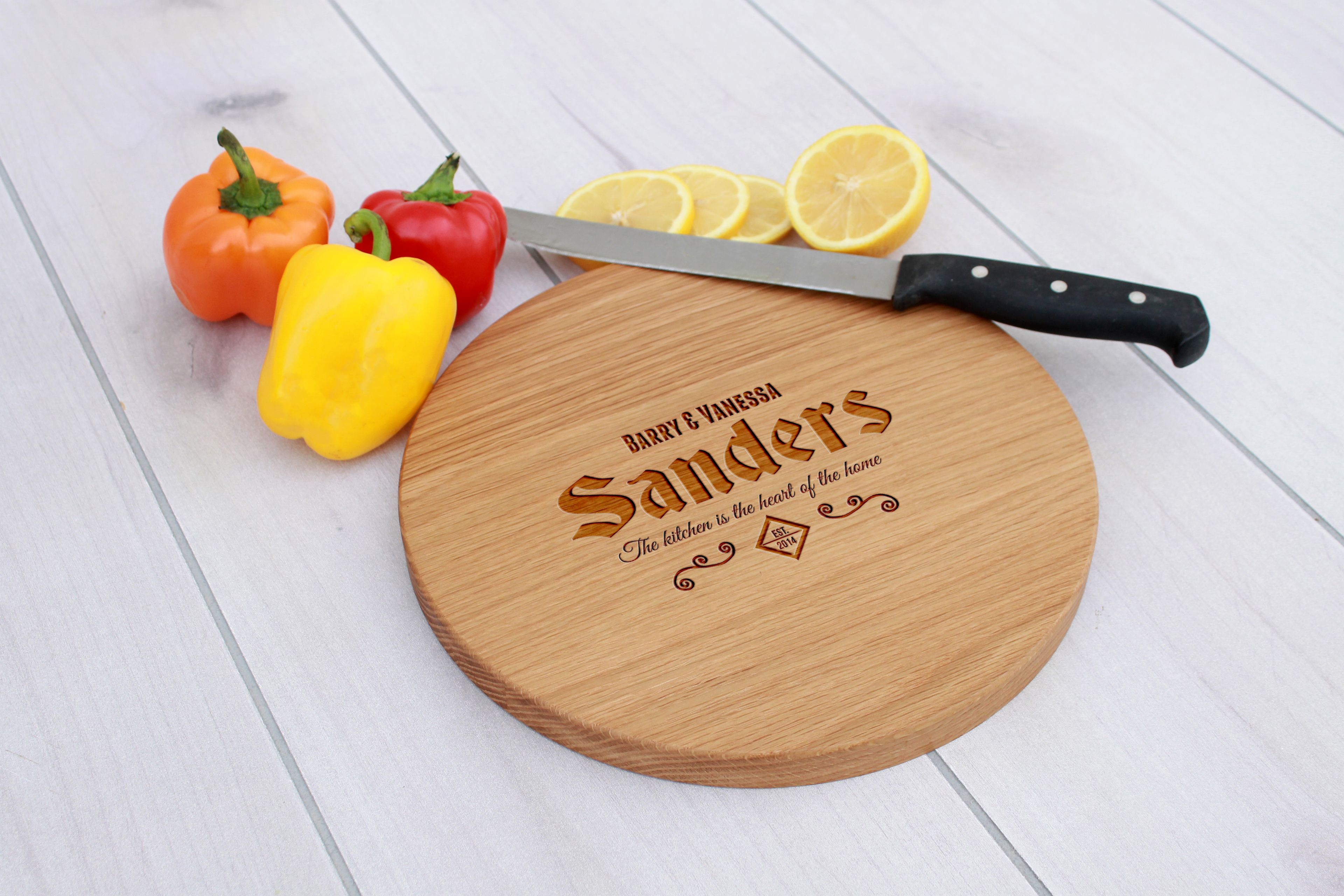 Personalized Cutting Board, Engraved Cutting Board, Custom Wedding Gift – Cbr-Wo-Sanders