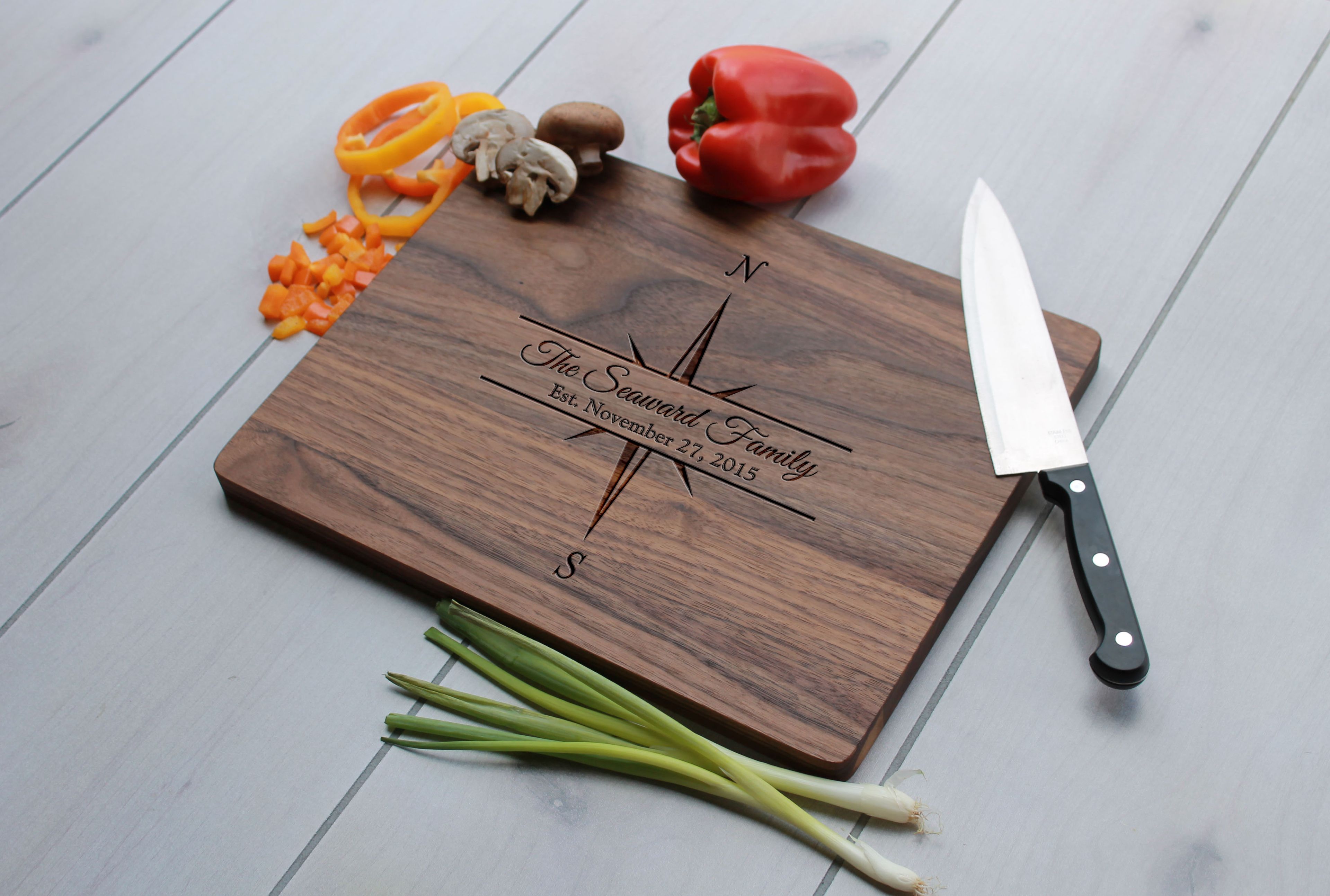 Personalized Cutting Board, Engraved Cutting Board, Custom Wedding Gift – Cb-Wal-Seaward Family