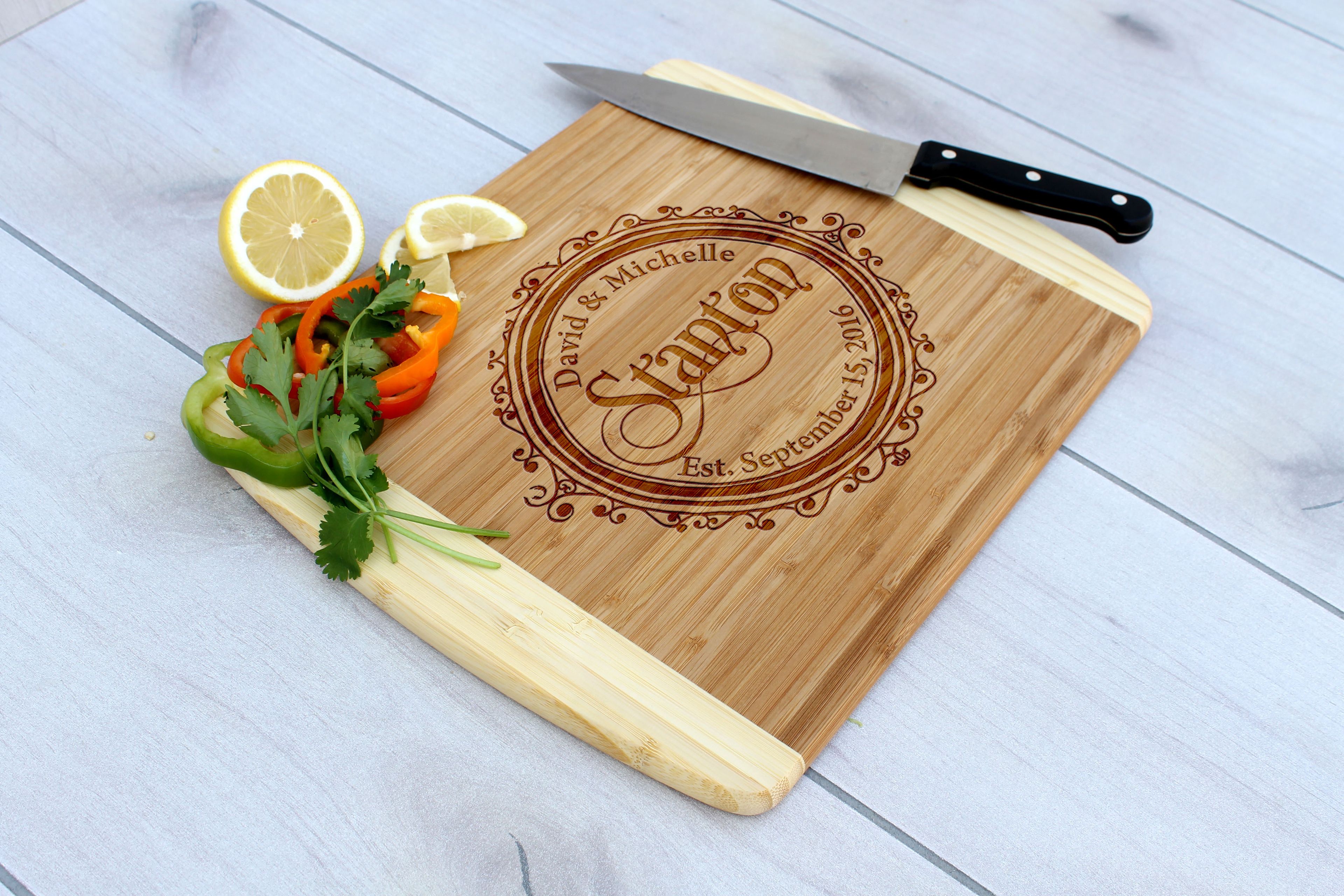 Personalized Cutting Board, Engraved Cutting Board, Custom Wedding Gift – Cb-Bam-Stanton