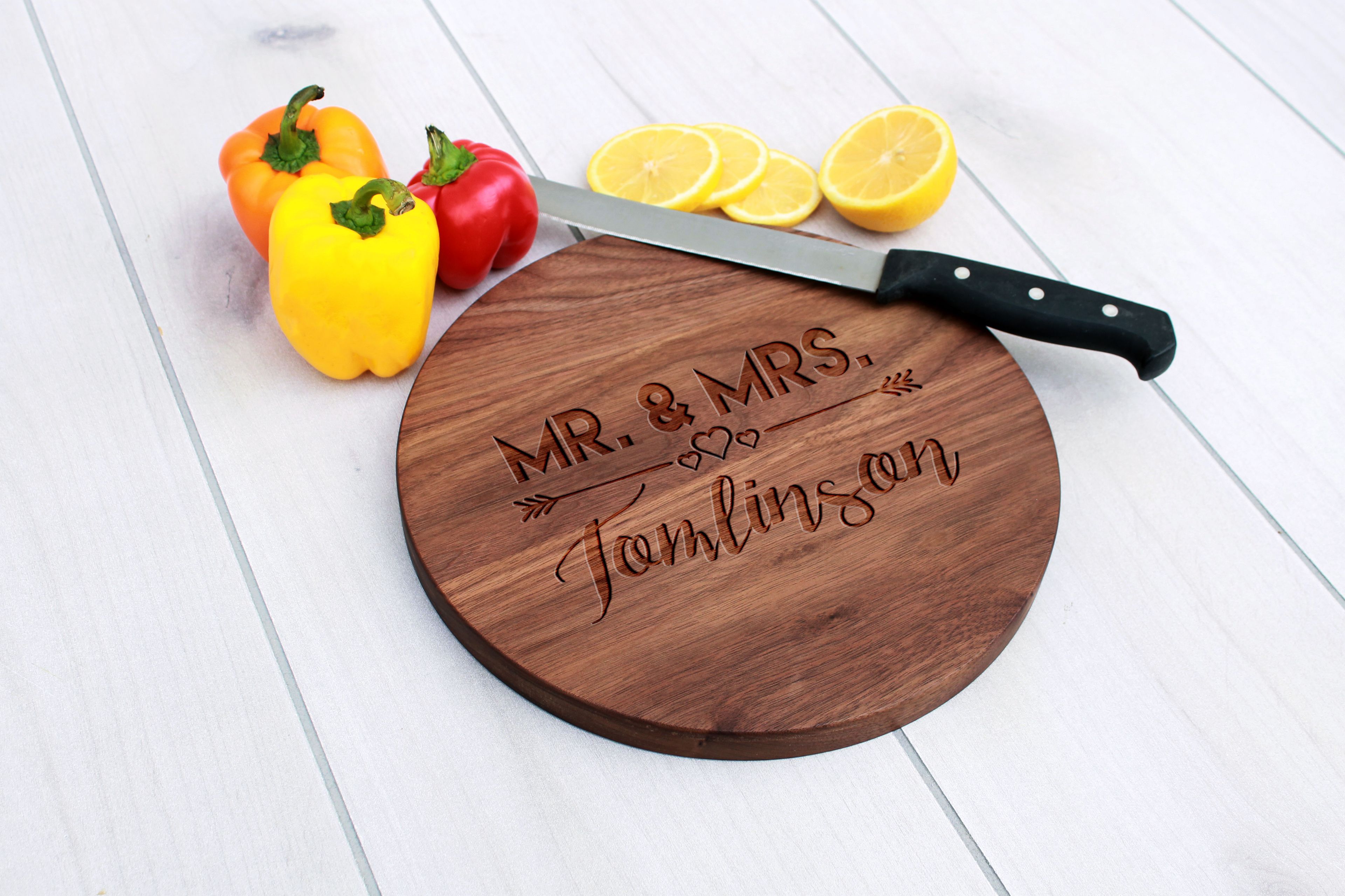 Personalized Cutting Board, Engraved Cutting Board, Custom Wedding Gift – Cbr-Wal-Tomlinson