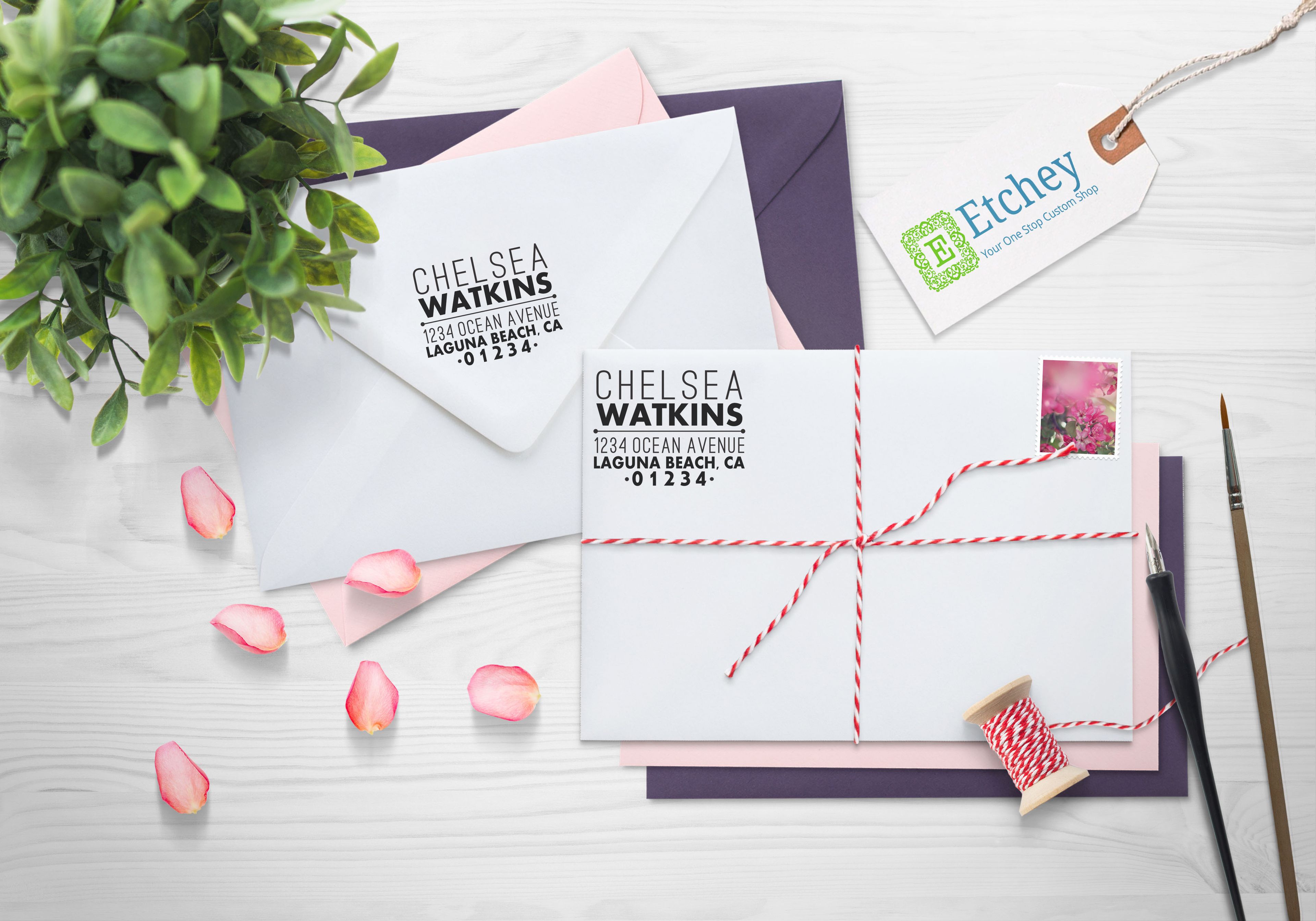 Personalized Self Inking Return Address Stamps --Si-4927-Chelsea Watkins 1 