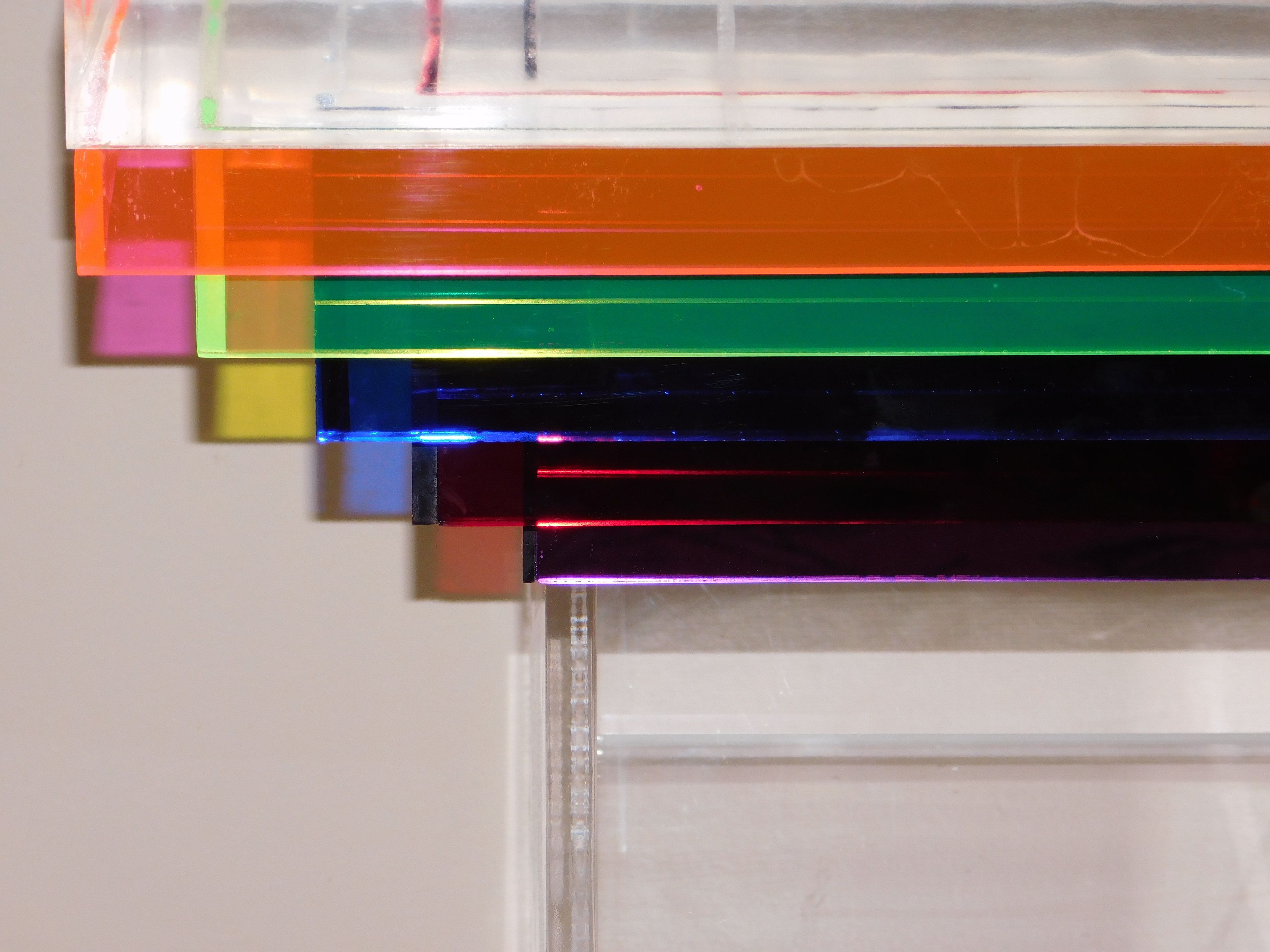 Acrylic Side / End Table - Rainbow Table - True One Of A Kind 4 