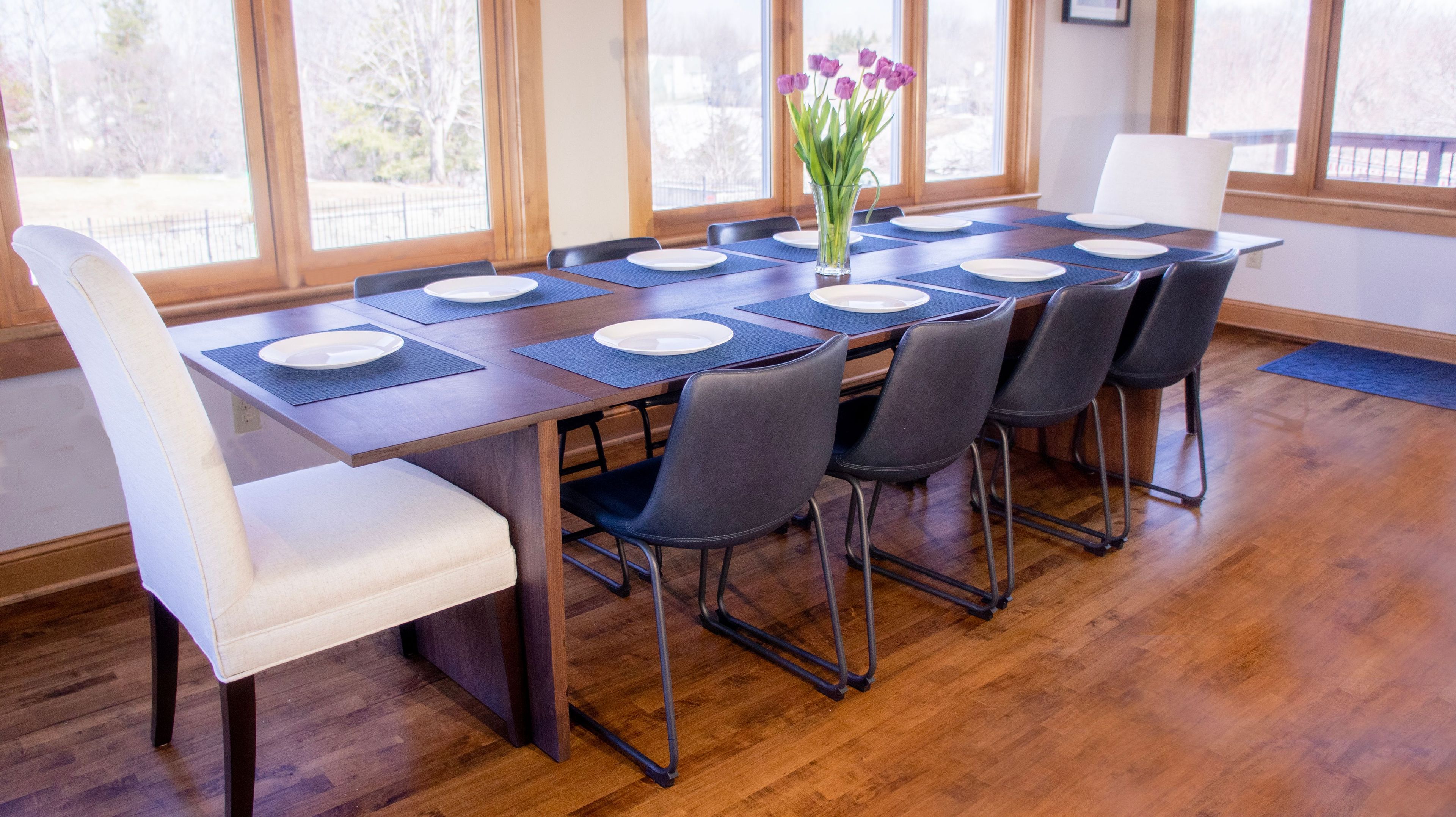 14 Foot Walnut Extension Table 2 