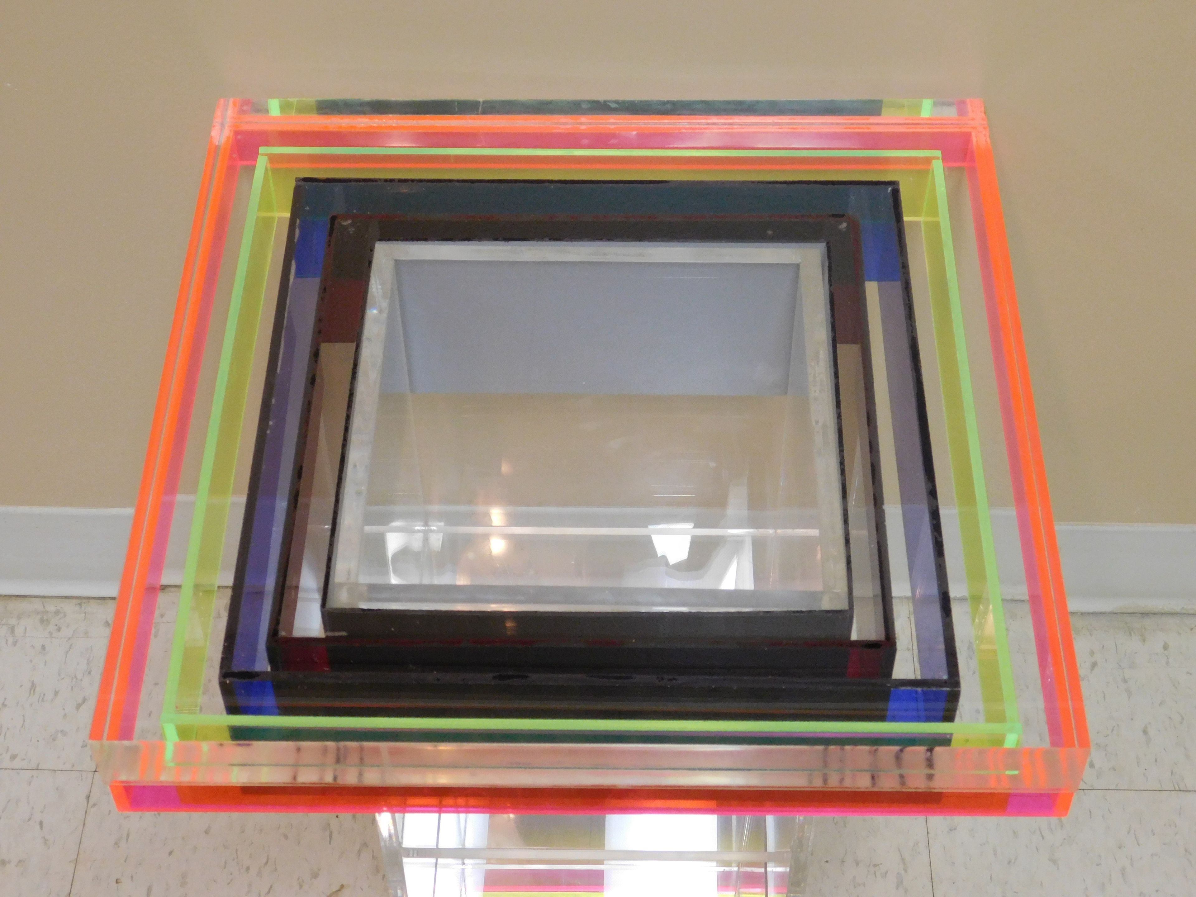 Acrylic Side / End Table - Rainbow Table - True One Of A Kind 3 